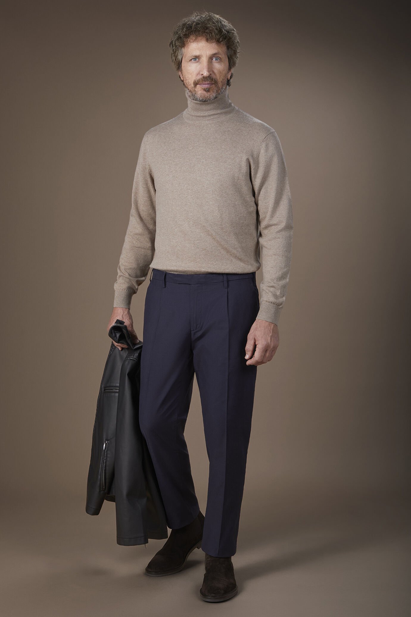 Pantalone uomo classico in twill regular fit