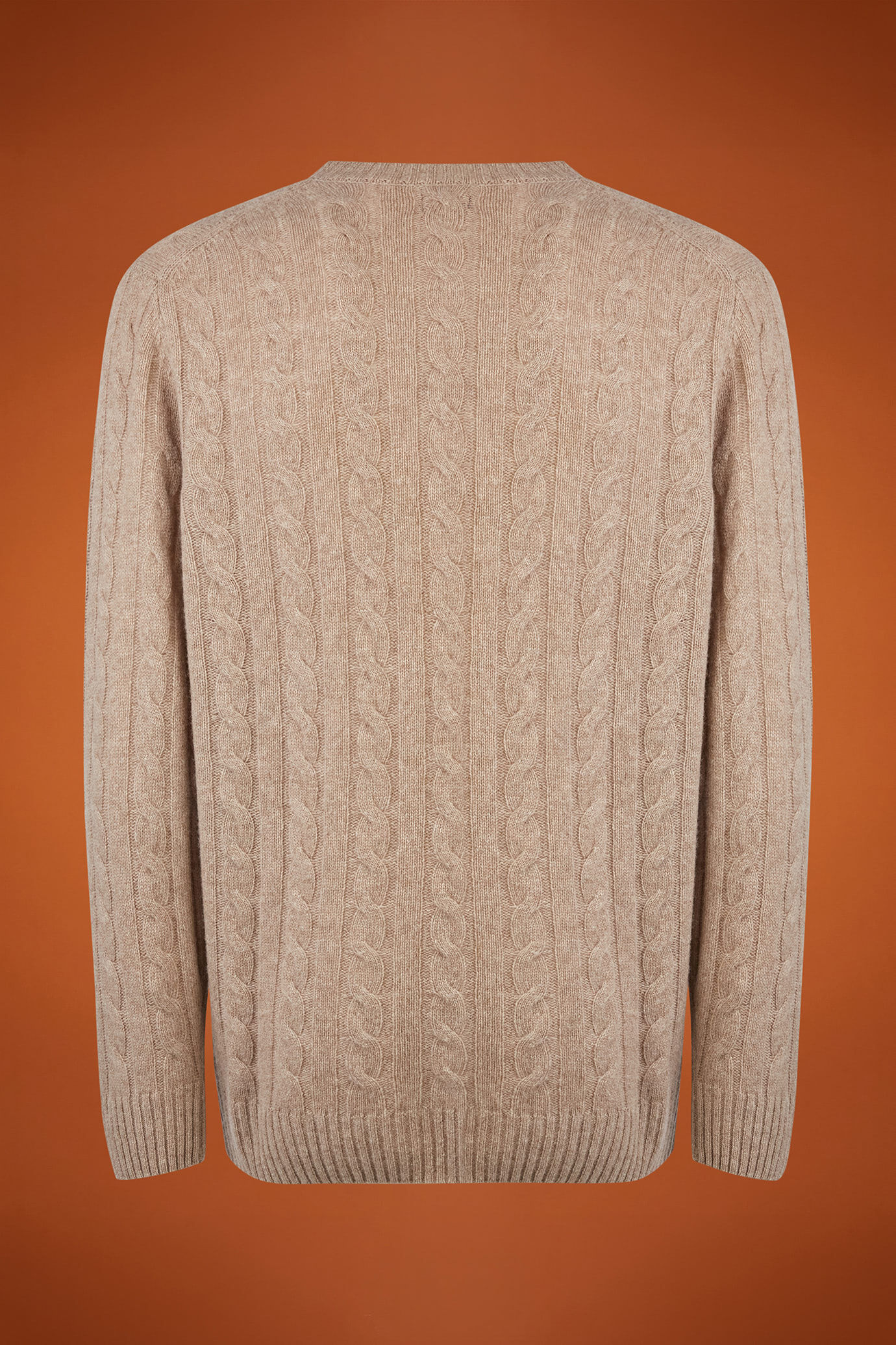 Pull homme à col rond en laine d'agneau, coupe classique image number 5