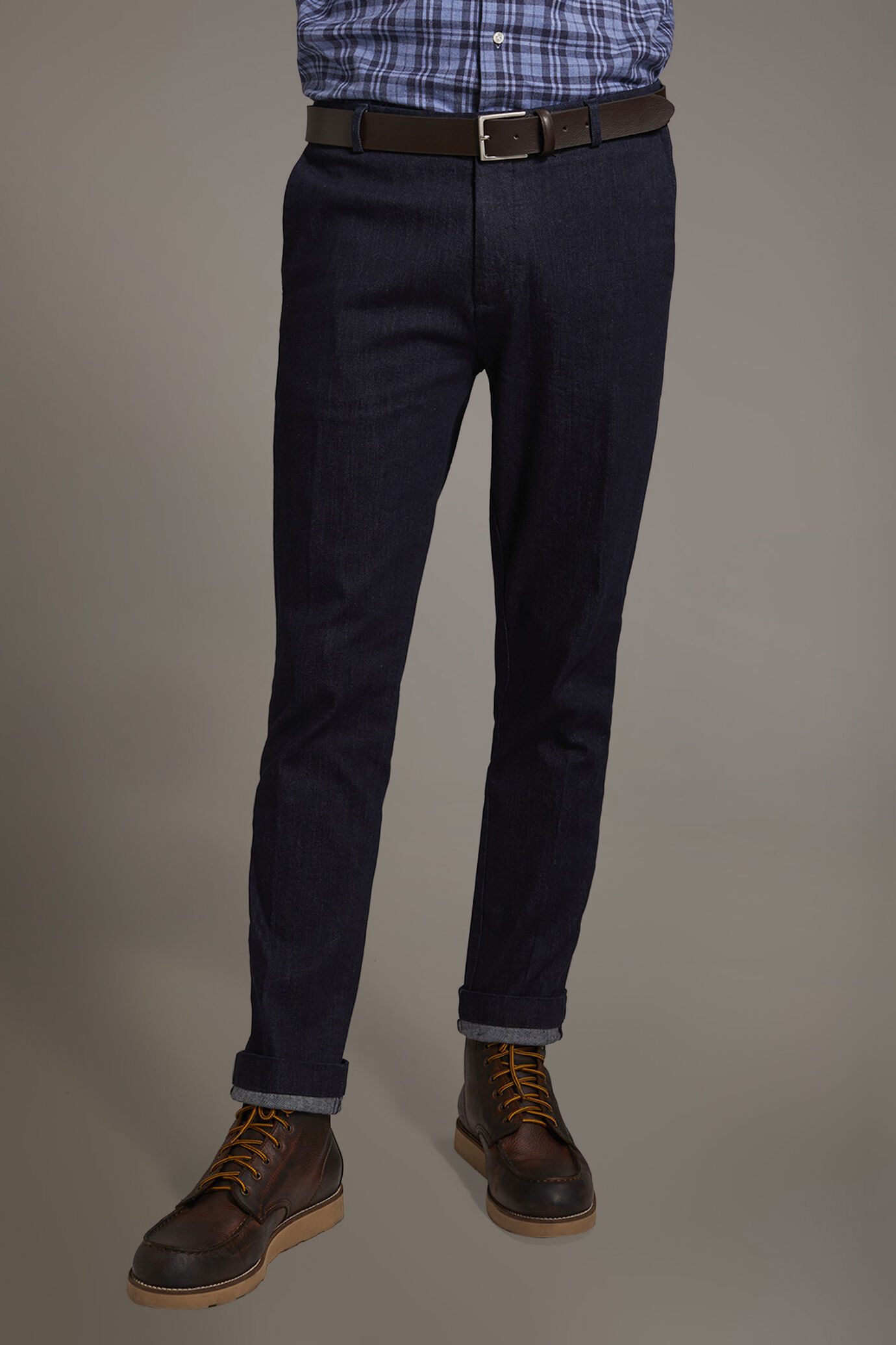 Jeans chino uomo regular fit tessuto denim image number 2