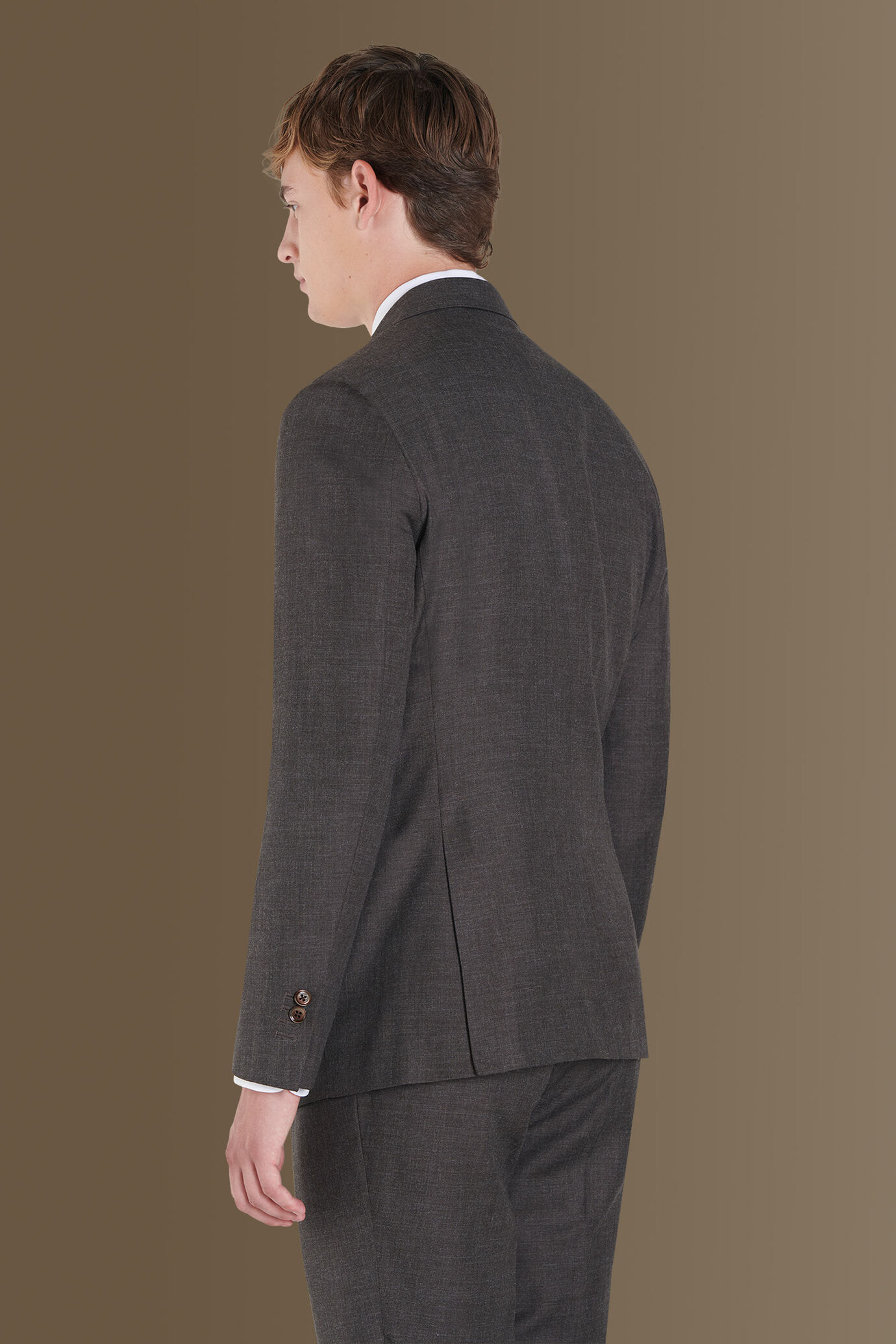 Single-breasted solid color suit with trousers with pinces image number 3