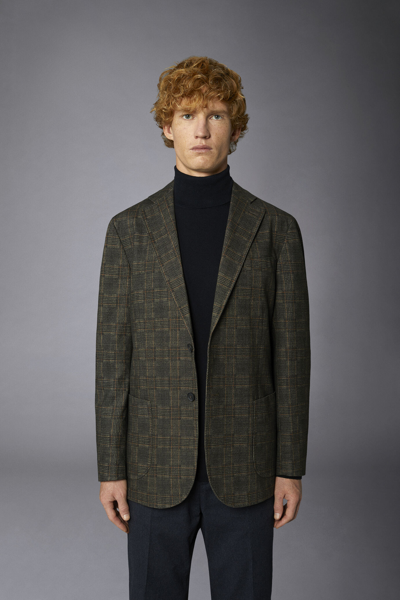 Giacca monopetto genderless tessuto principe di galles regular fit image number 4