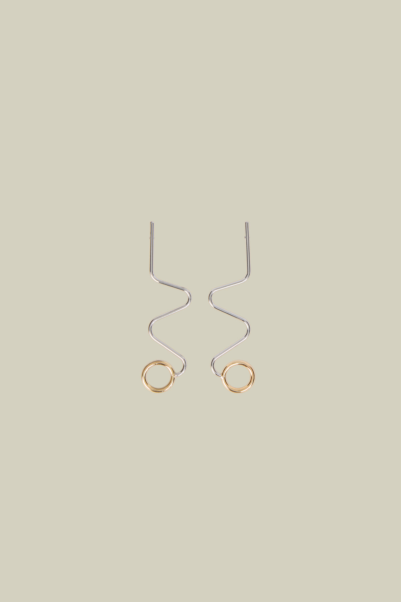 Anhänger-Ohrringe für Damen aus Silber mit geometrischer Form image number 0