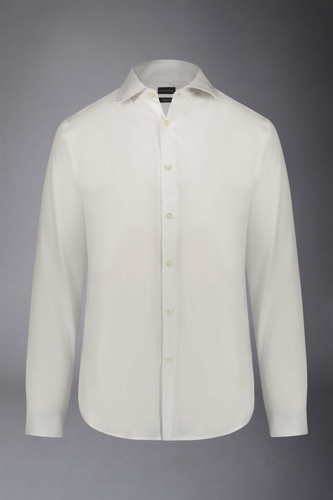 Camicia classica uomo collo francese slim fit tessuto spinato image number 4