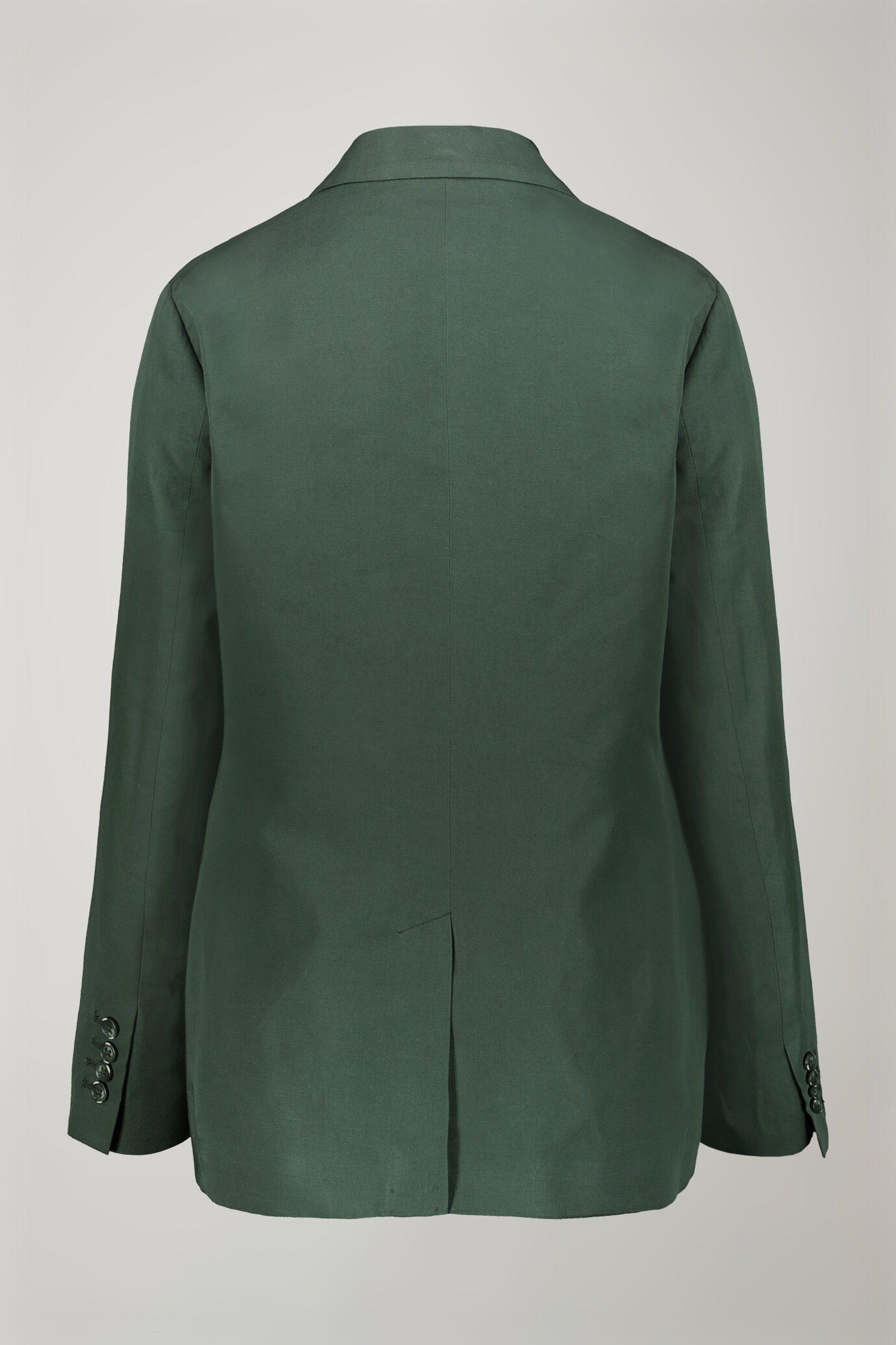 Women’s single-breasted blazer linen and cotton blend regular fit image number 5