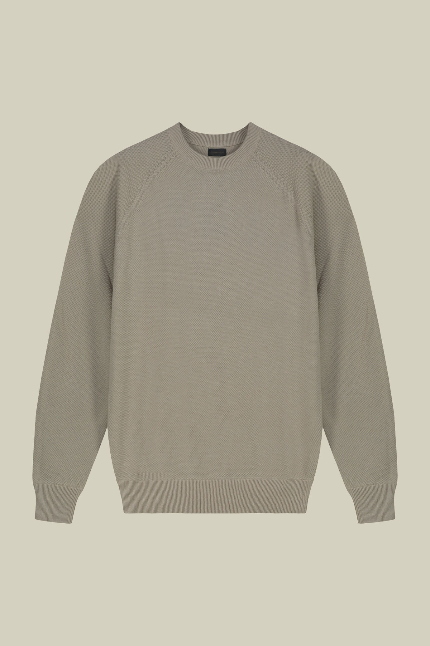 Herrenpullover mit Rundhalsausschnitt aus 100 % Baumwolle mit Reliefmuster image number 4