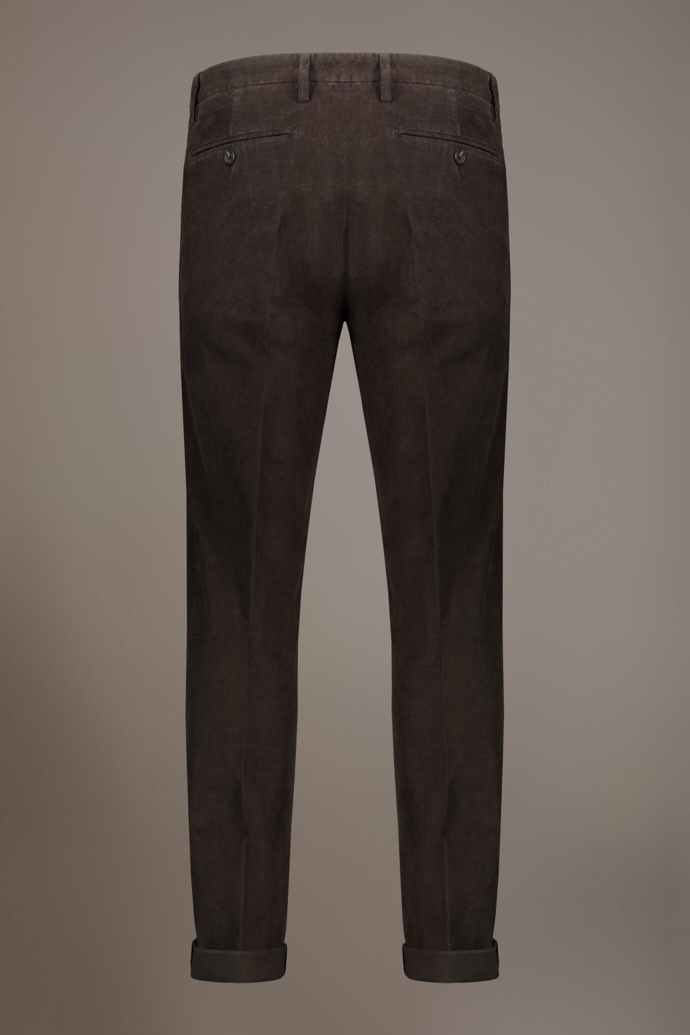 Regular fit chino trousers in corduroy fabric image number 6