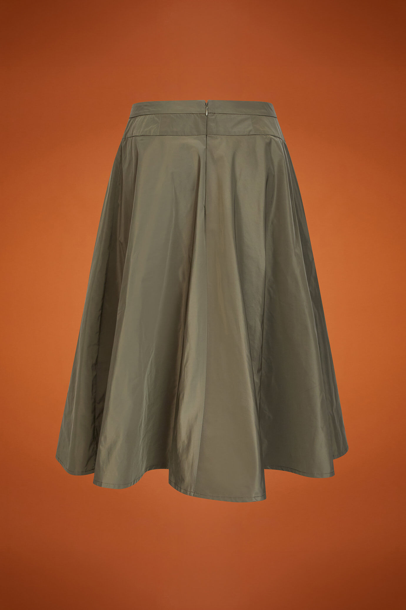 Women's taffeta half-circle skirt with a basque in a regular fit image number 5