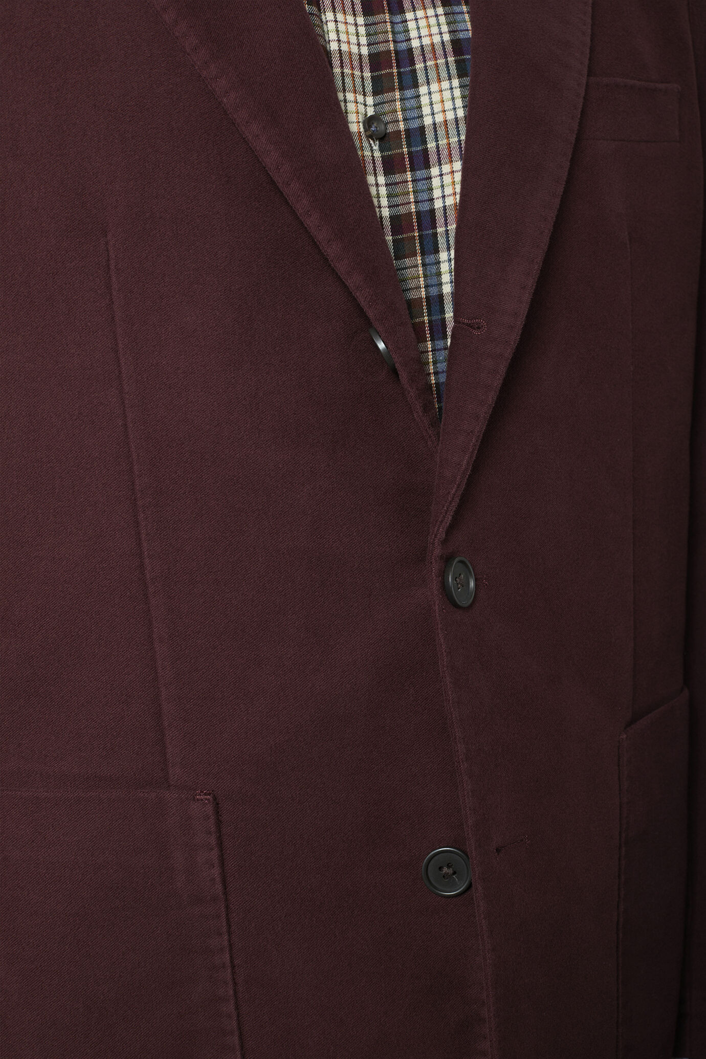 Giacca uomo monopetto in tessuto fustagno tinta unita regular fit image number 4