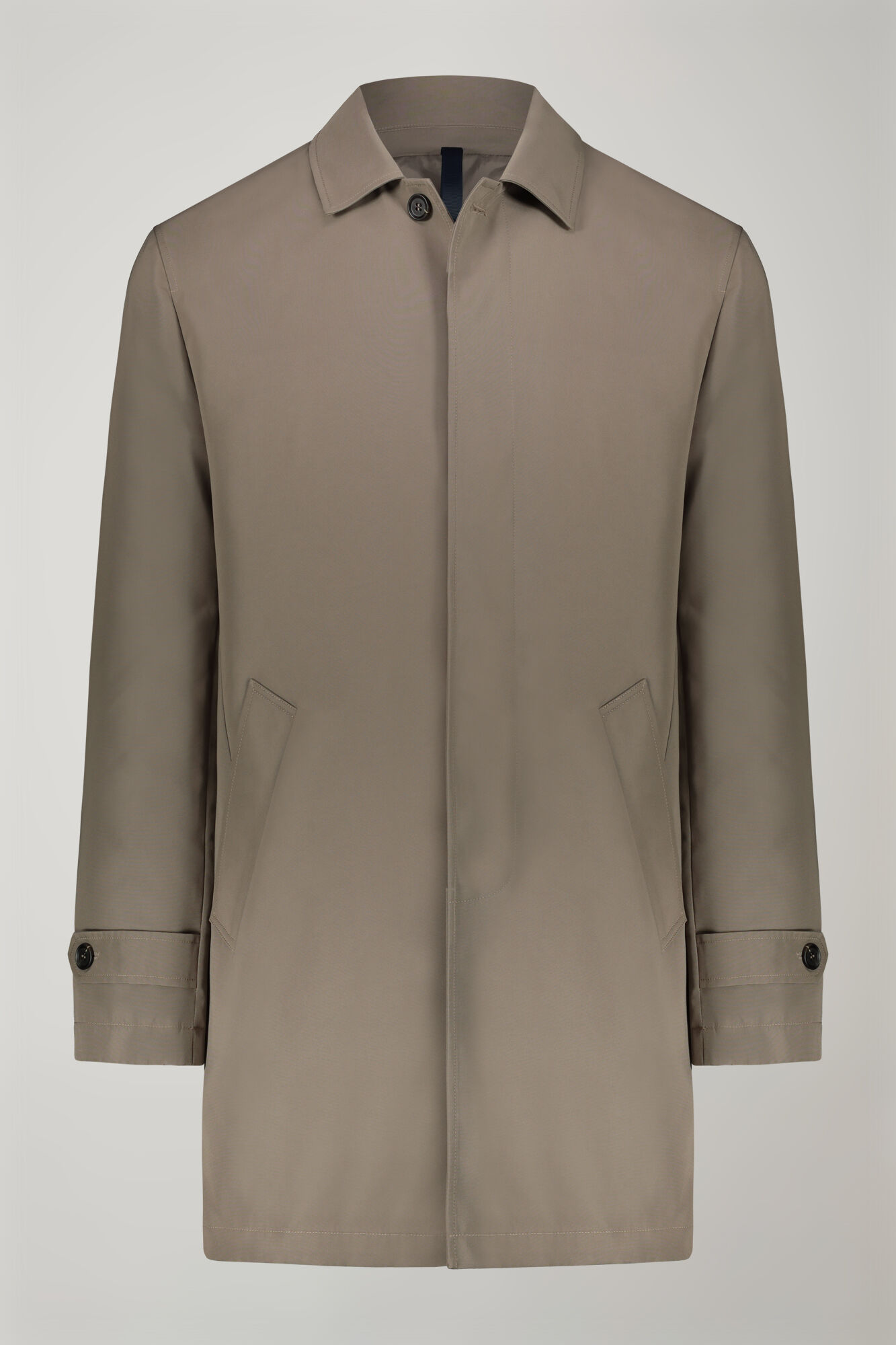 Men s raincoat in technical fabric with comfort fit wrist straps Doppelganger Outerwear Men s Online