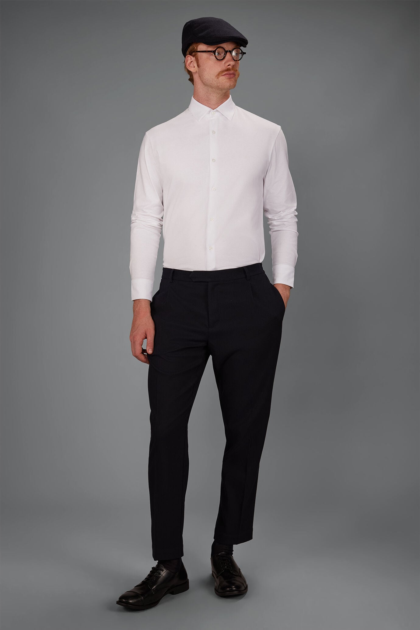 Polo chemise pour homme 100 % coton coupe regular fit image number 0