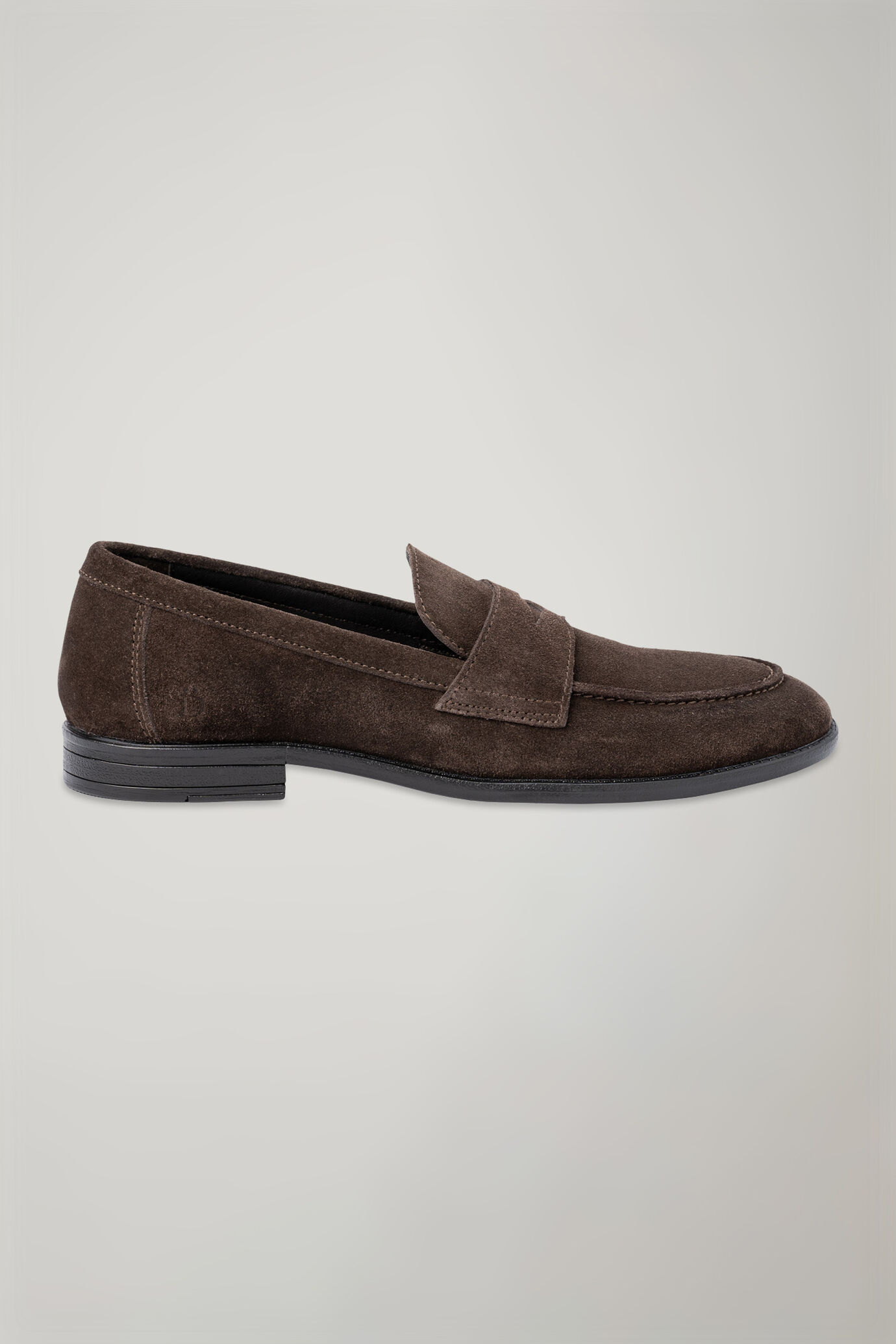 Men's moccasin in genuine suede leather image number 2