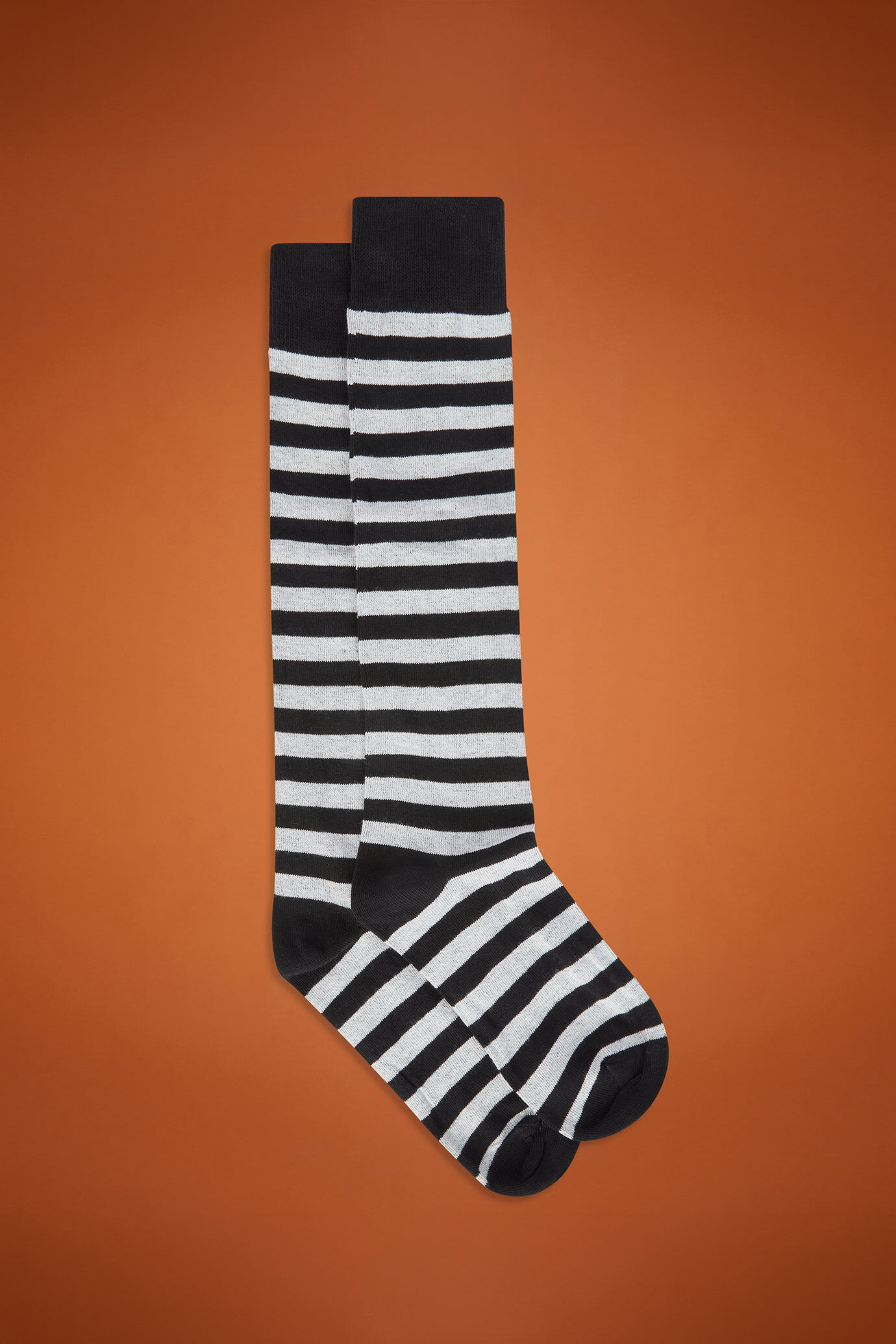 Calza donna fantasia righe verticali made in Italy image number 0