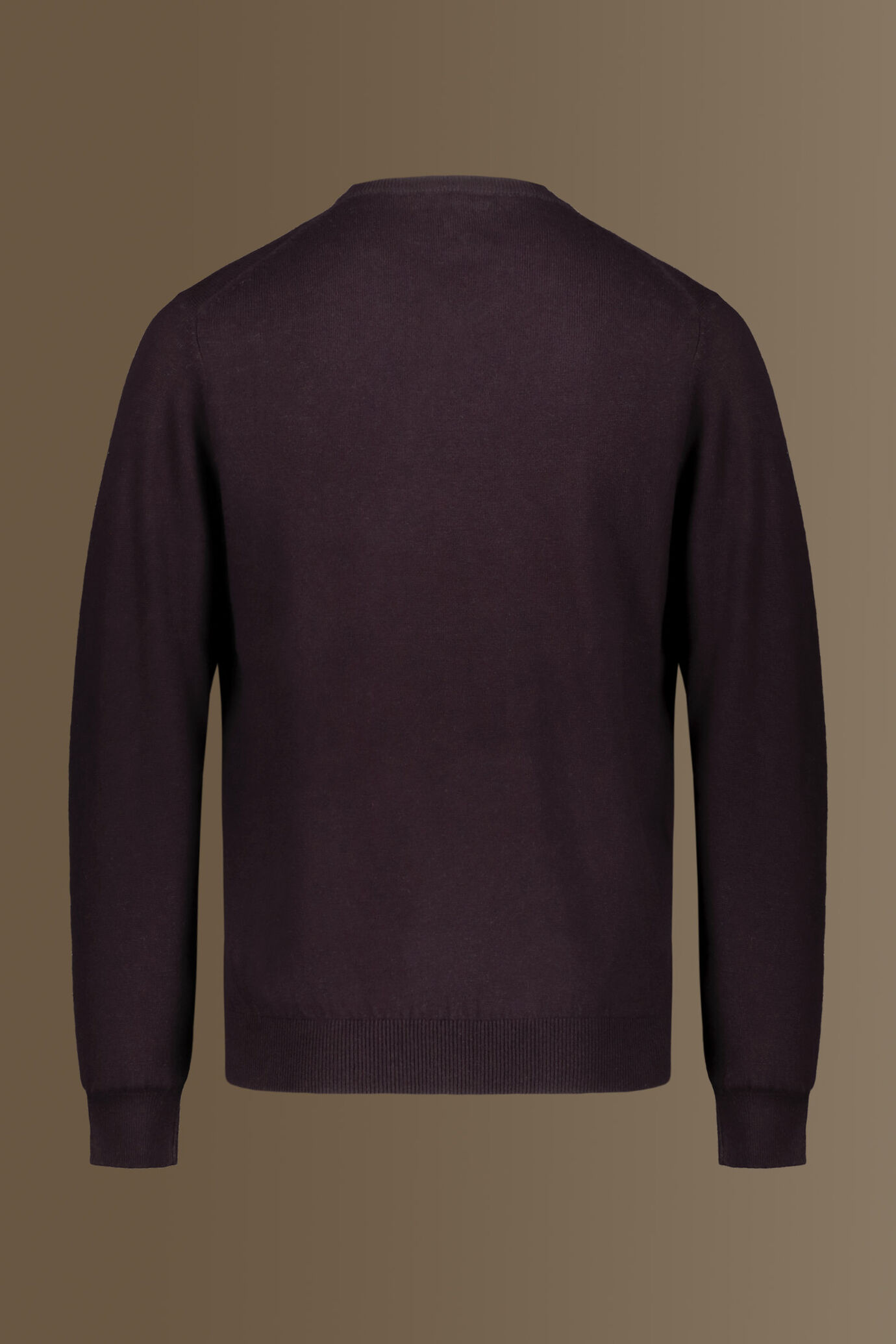 Maglia scollo a "v" misto lana e cotone image number 4