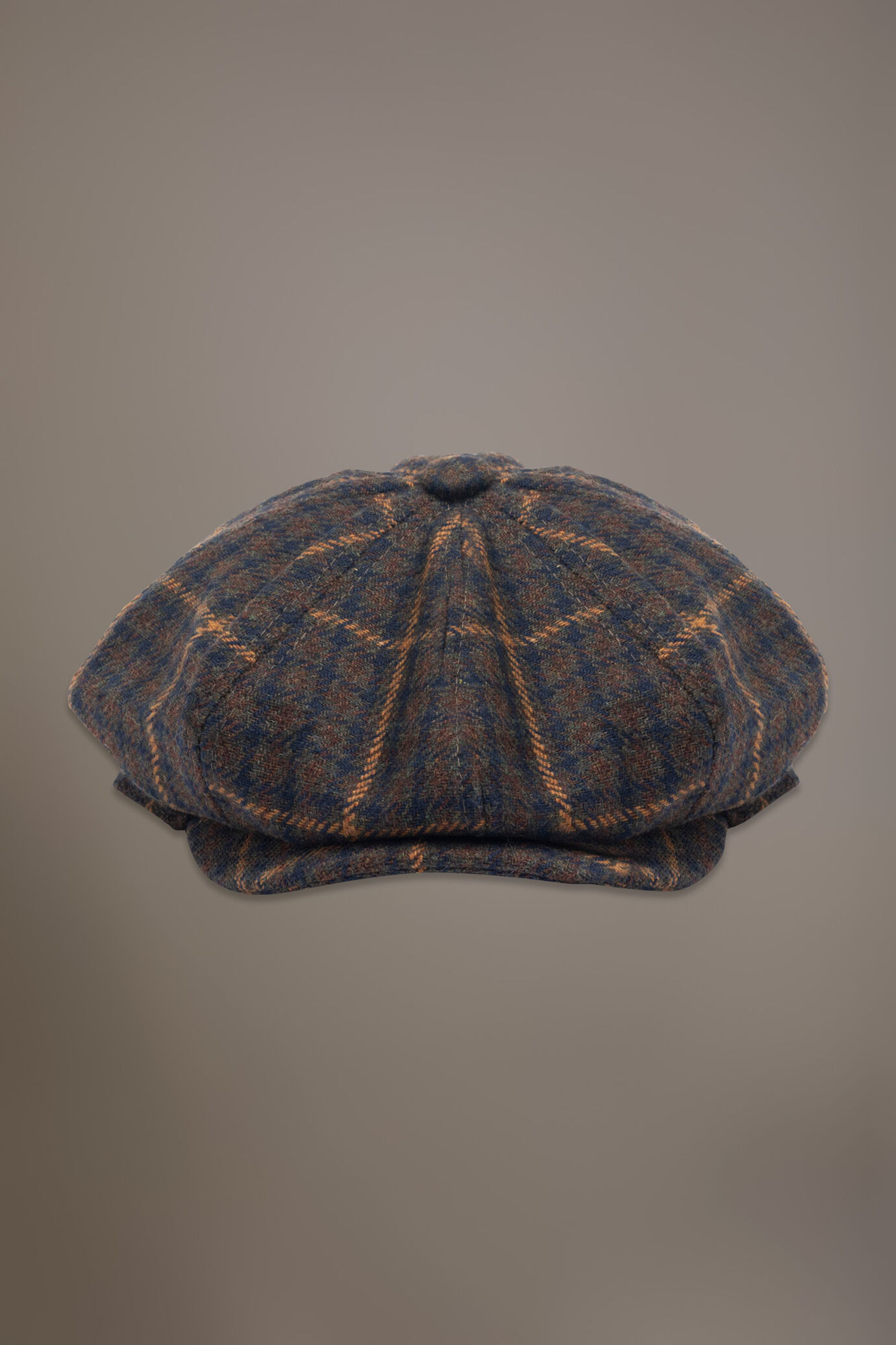 Check design wool blend newsboy hat image number 0