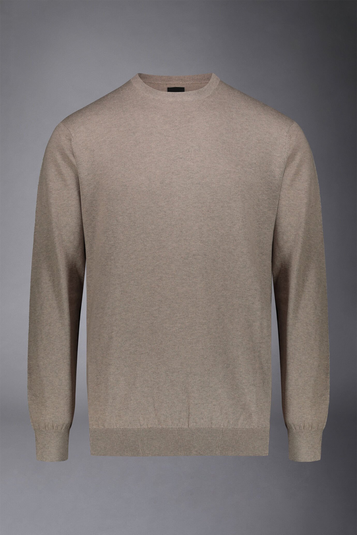 Men's roundneck wool and cotton sweater image number 4