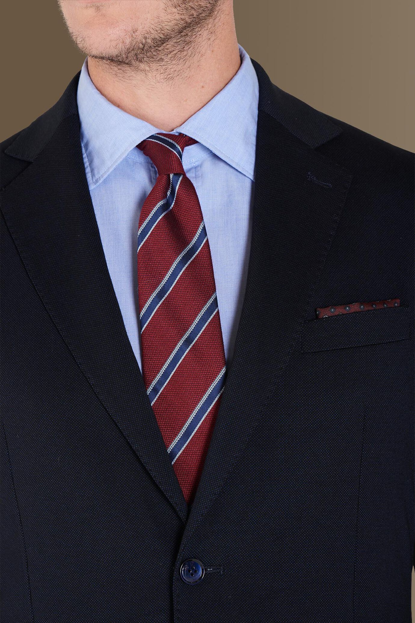 Single-breasted birdseye jersey fabric suit image number 2
