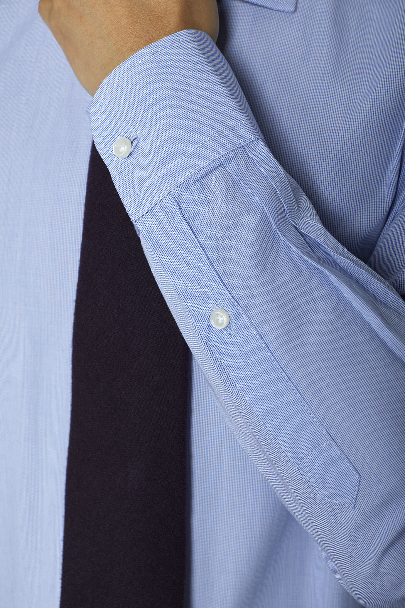 Camicia classica uomo collo francese slim fit fantasia a quadretti image number 3