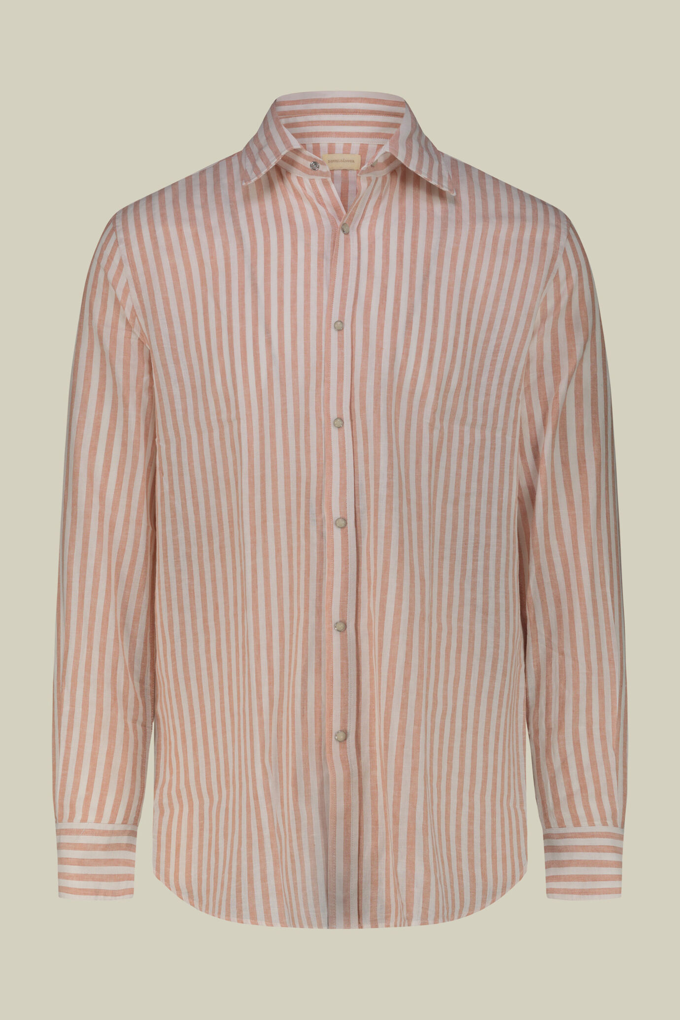Camicia uomo misto lino cotone righe larghe image number 4