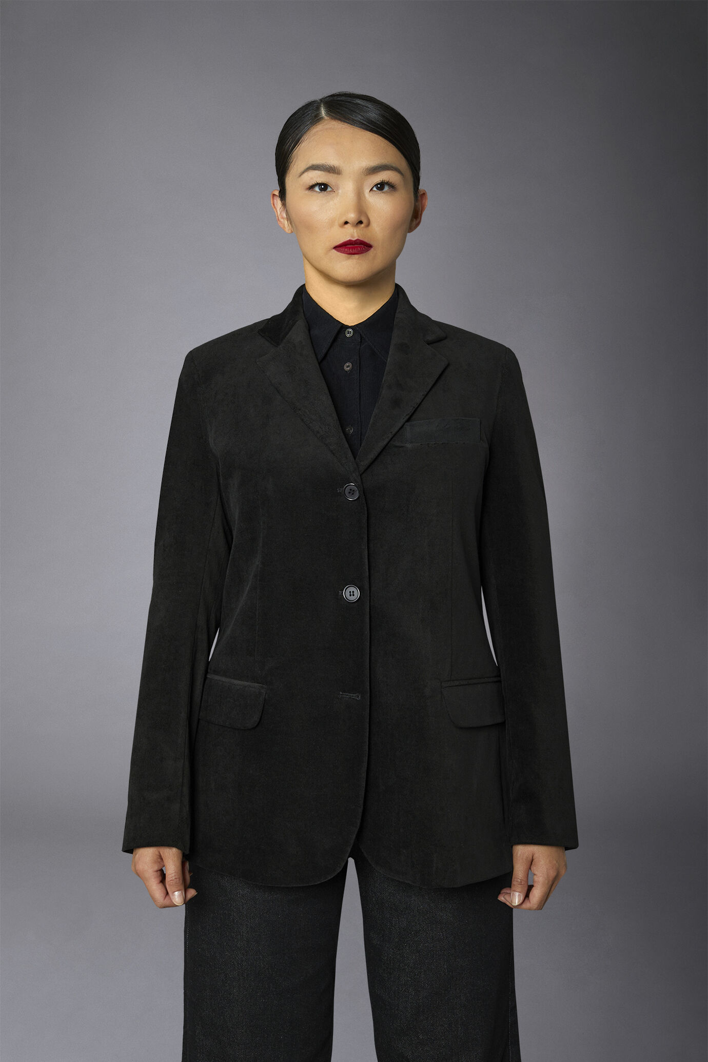 Women's single-breasted cotton jacket image number 2