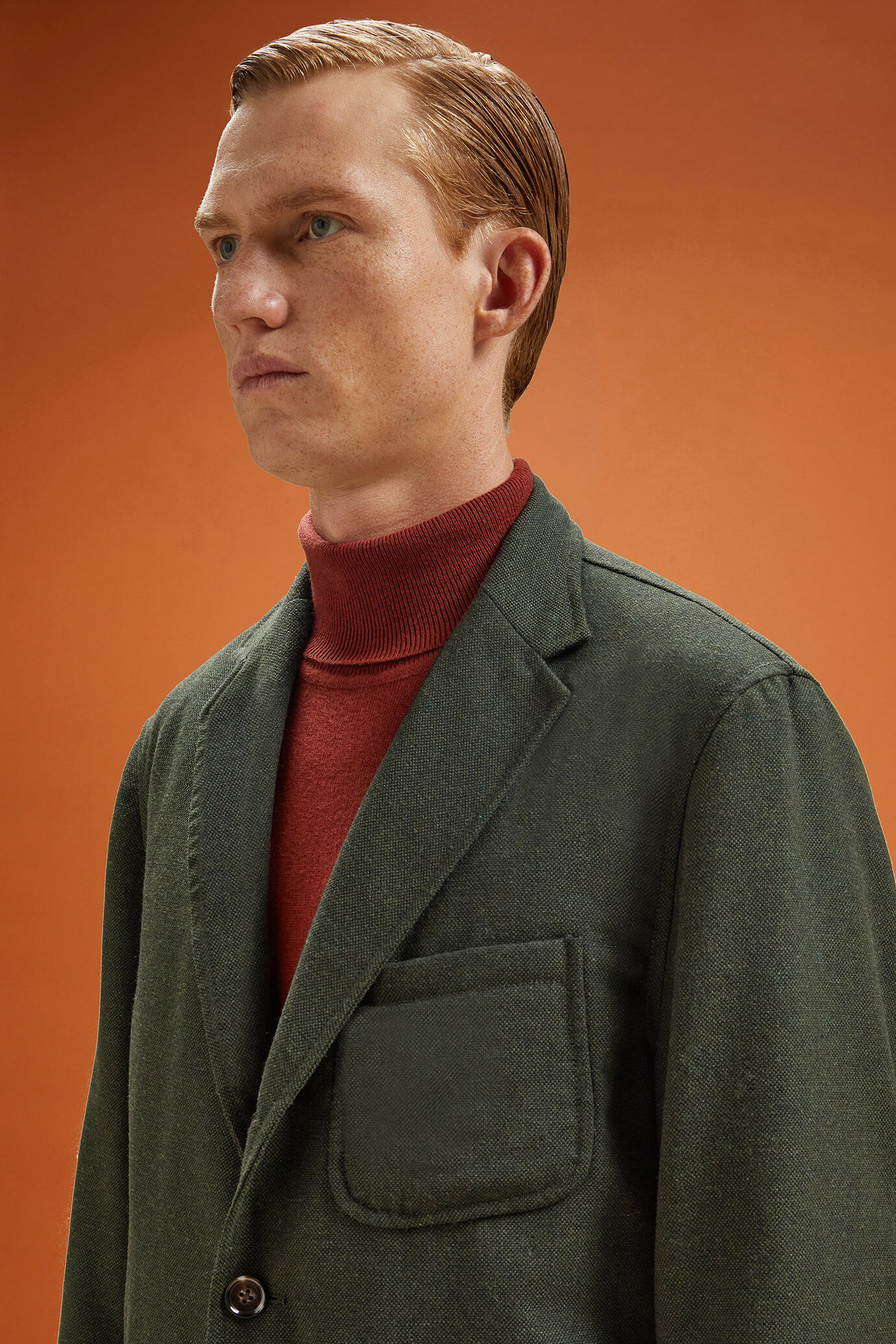 Giacca sportiva uomo in tessuto tweed Wool Blend regular fit image number 3