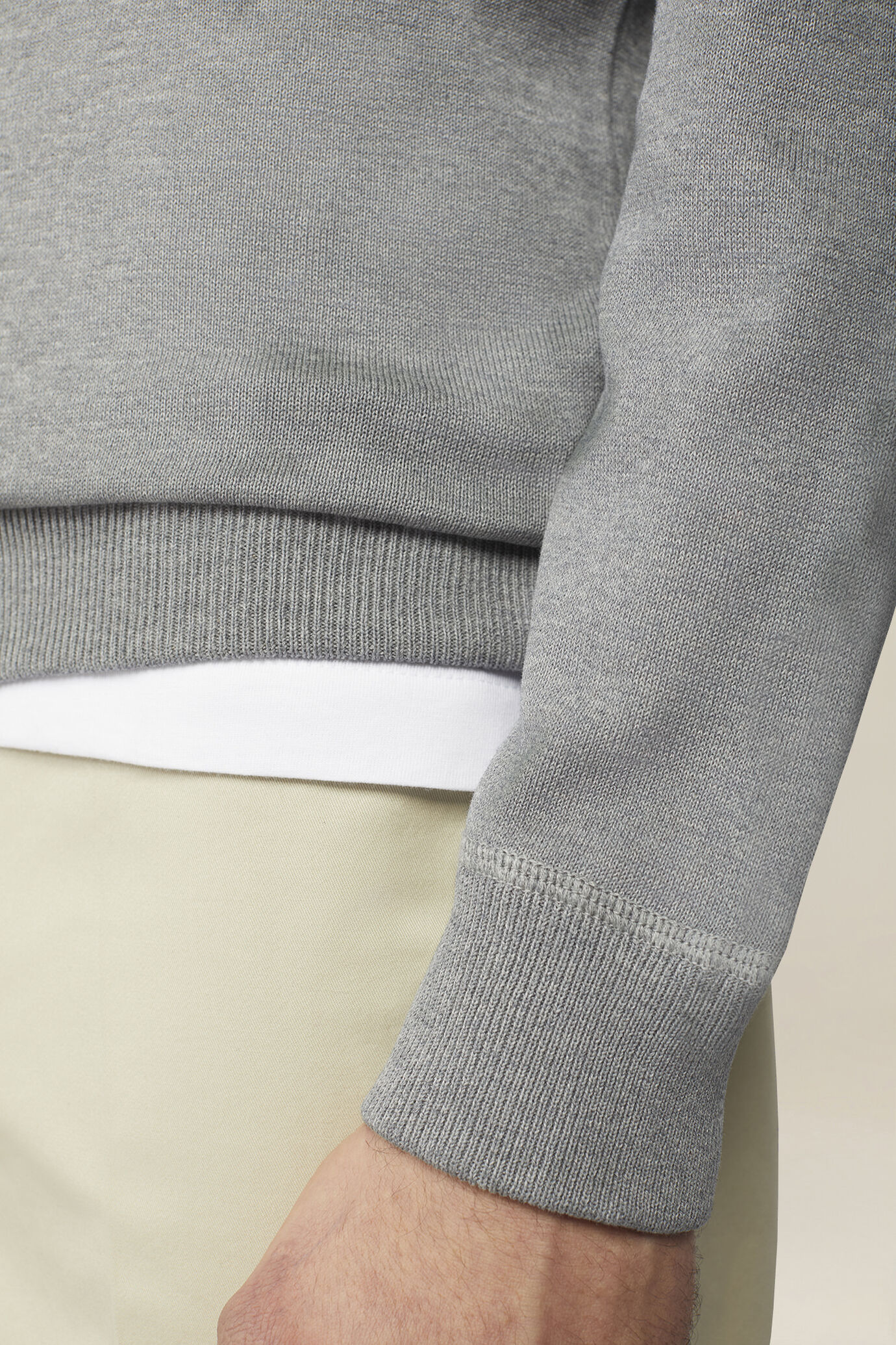 Herrenpullover mit Rundhalsausschnitt aus 100 % Baumwolle mit Raglan&auml;rmeln image number 3