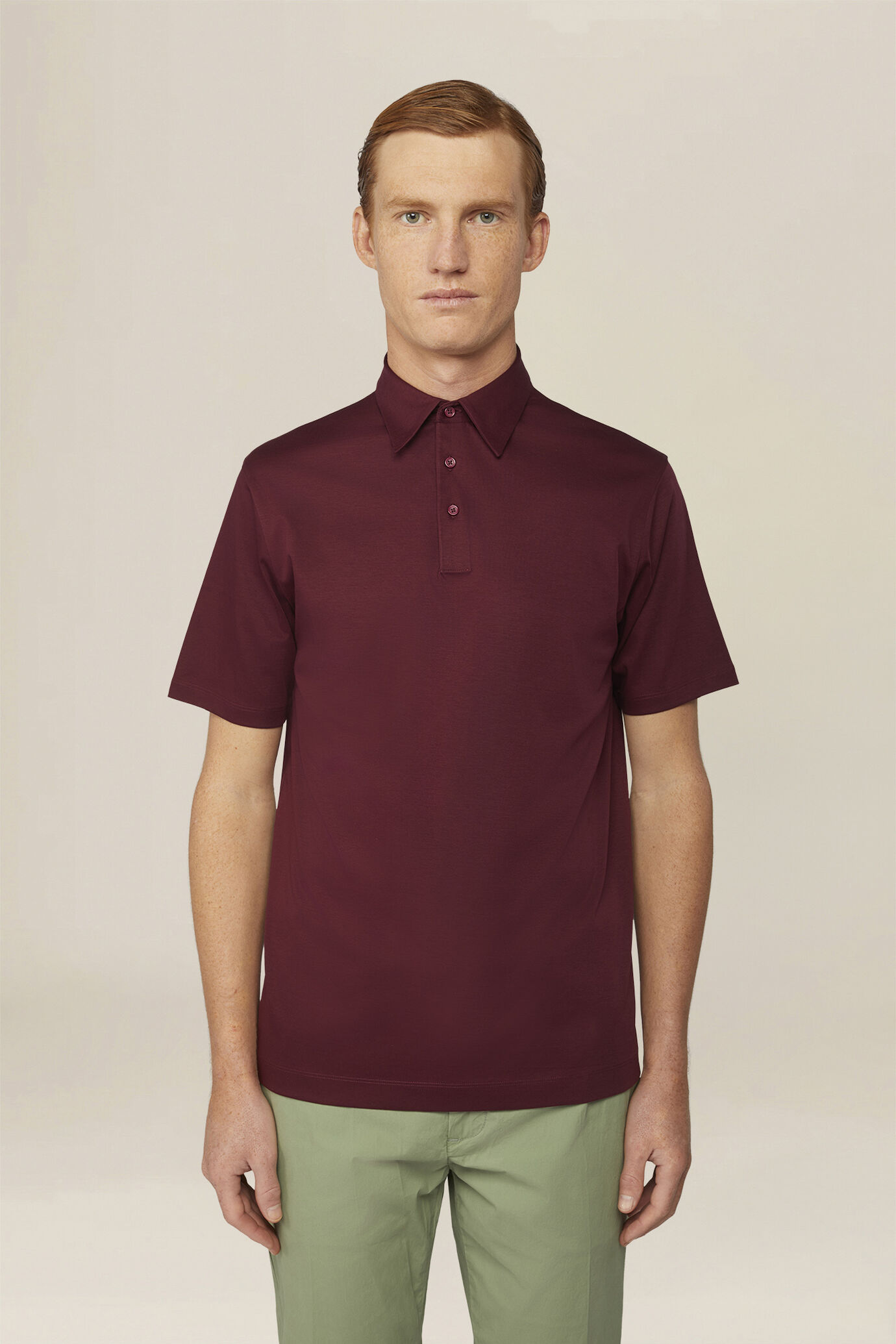 Polo pour homme en 100 % coton, coupe classique image number 0