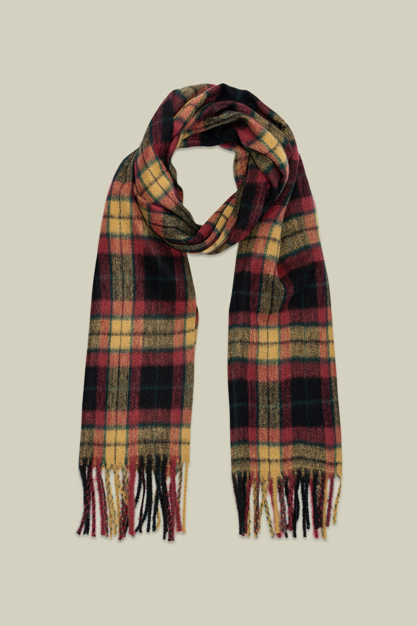Men's tartan pattern scarf