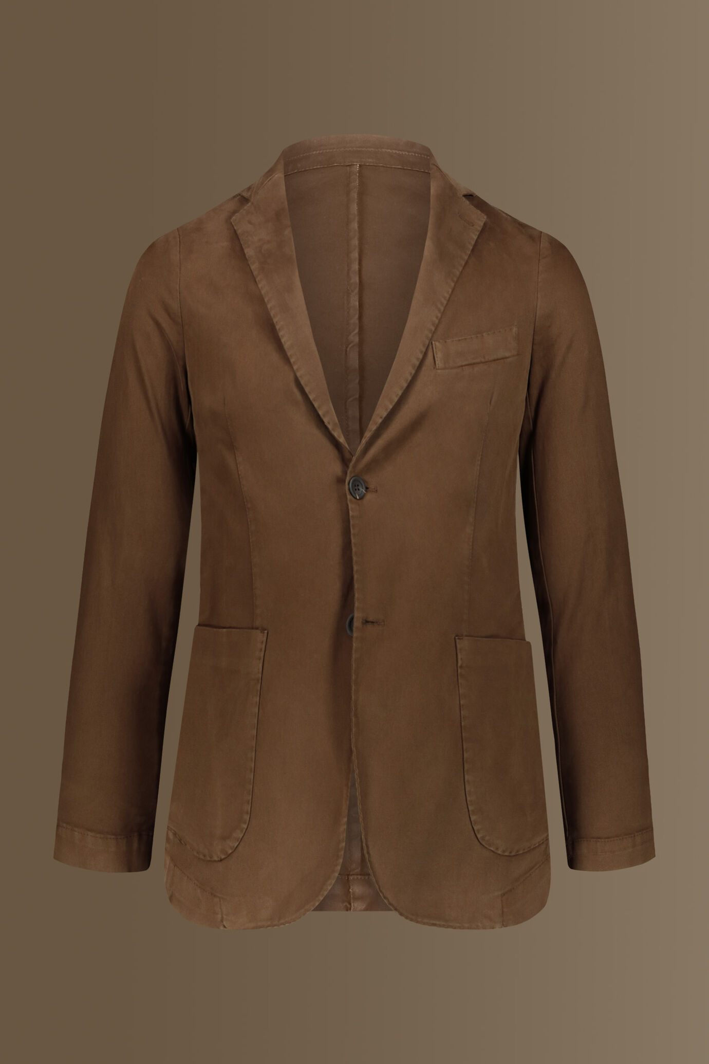 Single breasted jacket garment dyed. image number 6