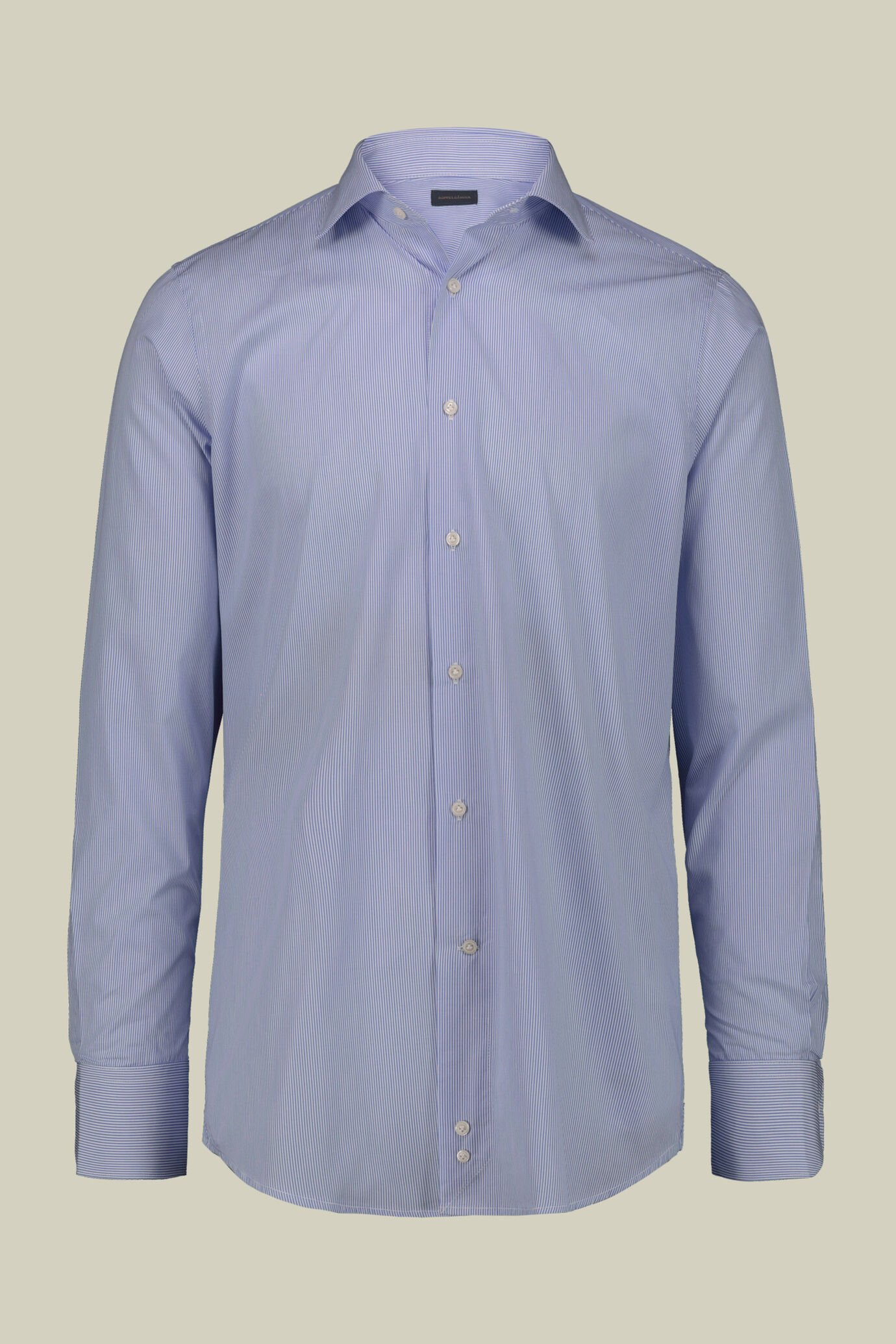 Camicia uomo rigata collo classico 100% cotone