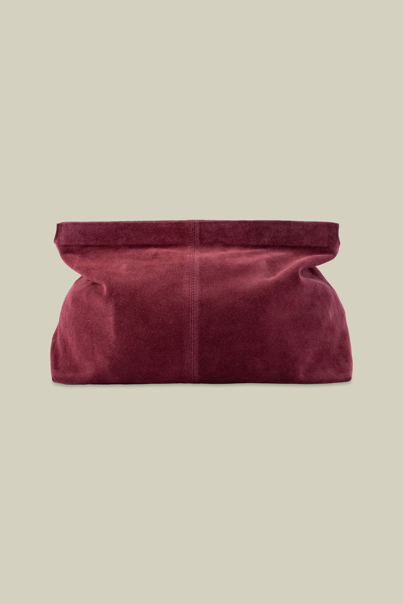 Men's clutch bag in genuine suede-effect leather