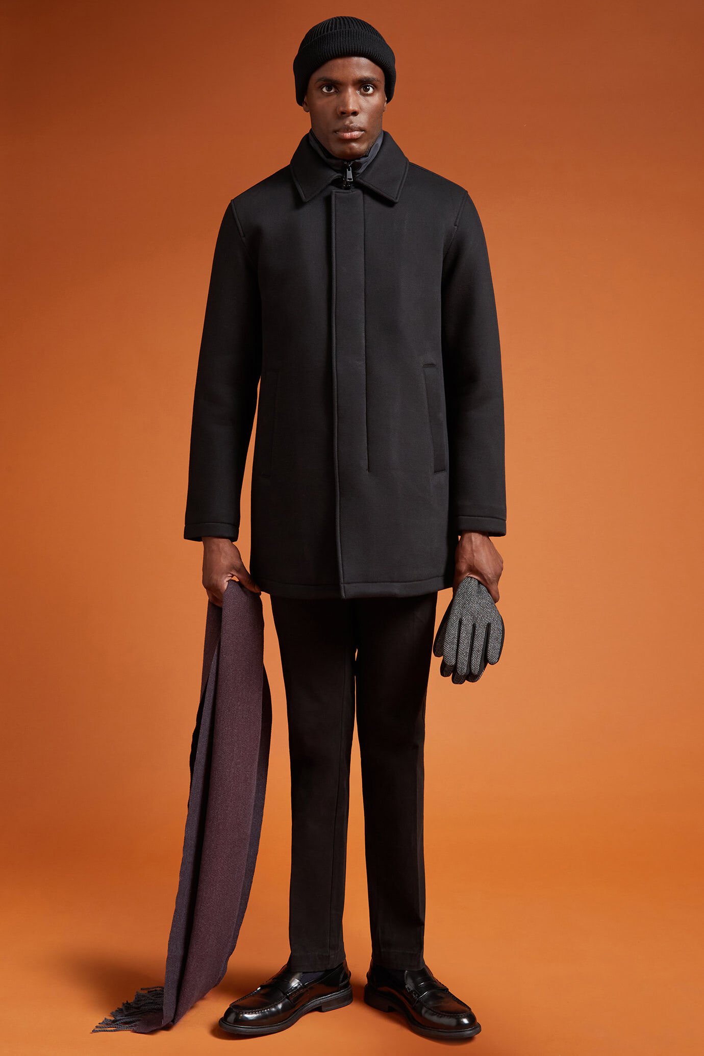 Cappotto uomo imbottito con pettorina removibile regular fit image number 1