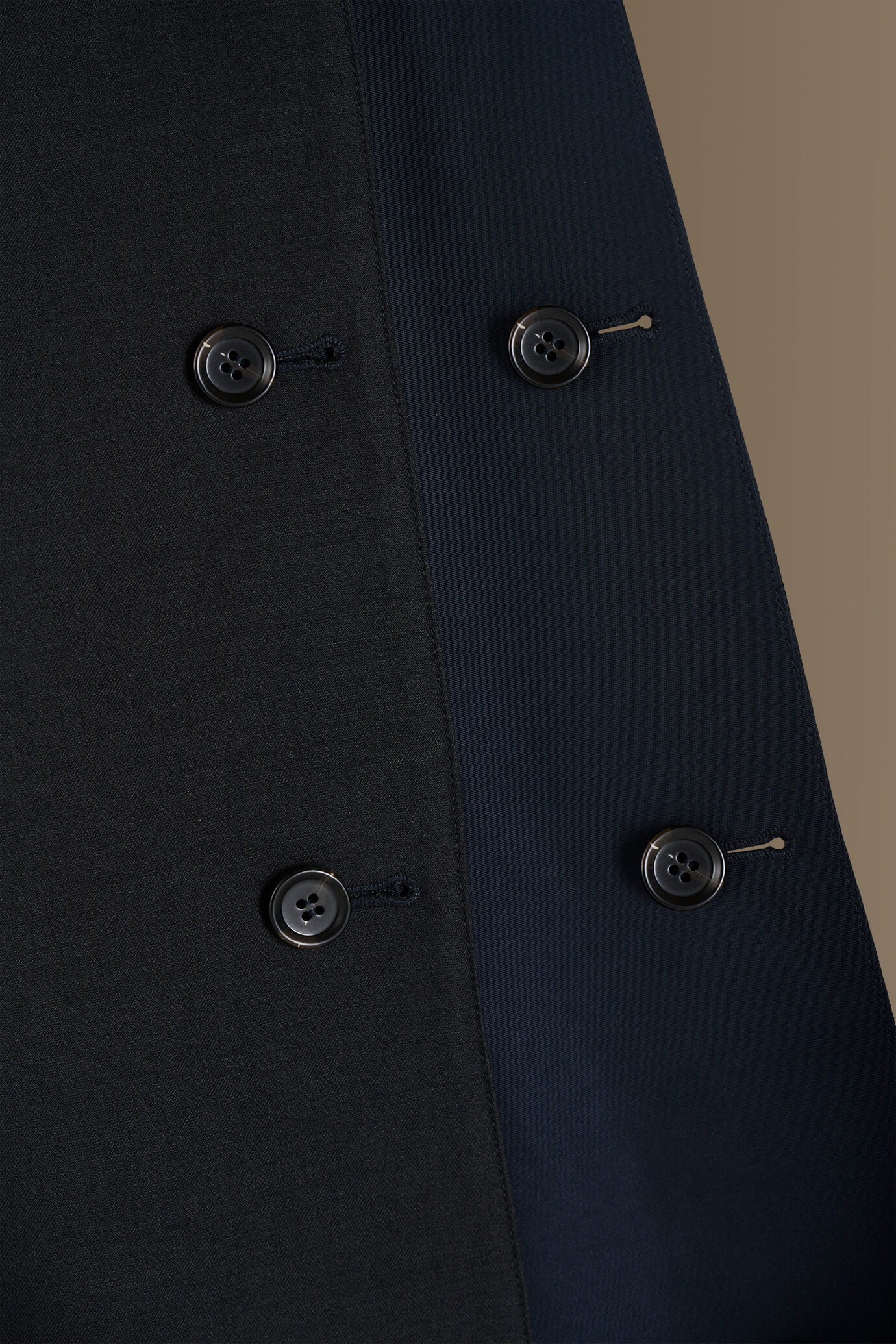Coated wool blend double face raincoat image number 4