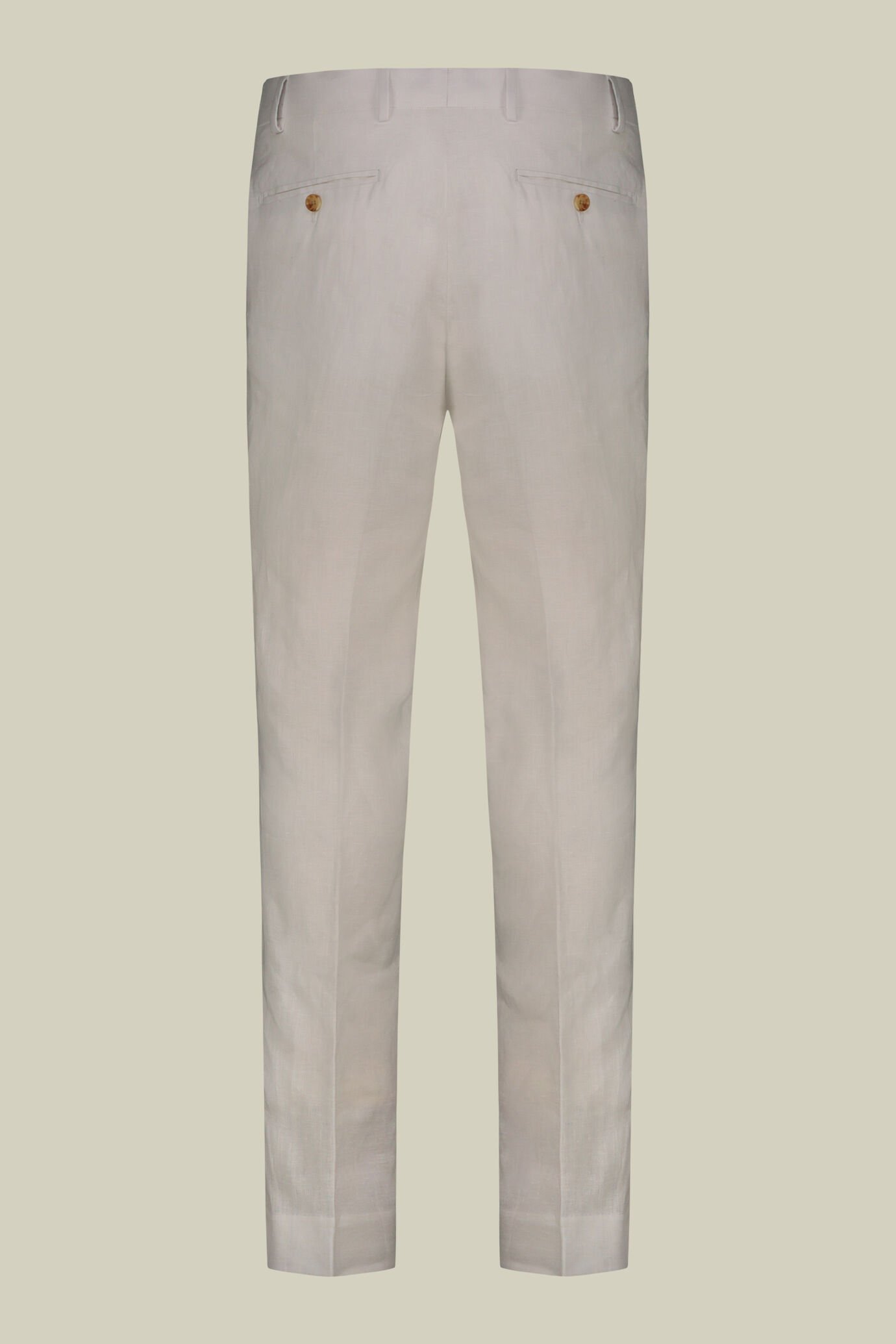 Einreihiger Herrenanzug mit Hose ohne Bügelfalten aus reinem Leinen mit Wascheffekt image number 7