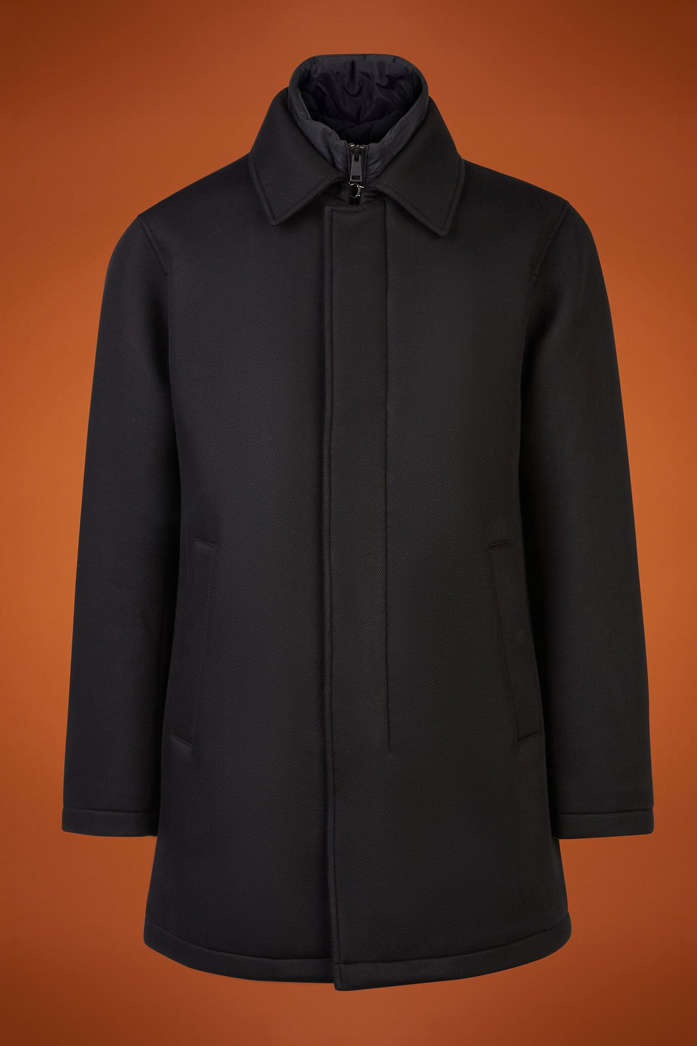 Cappotto uomo imbottito con pettorina removibile regular fit image number 4