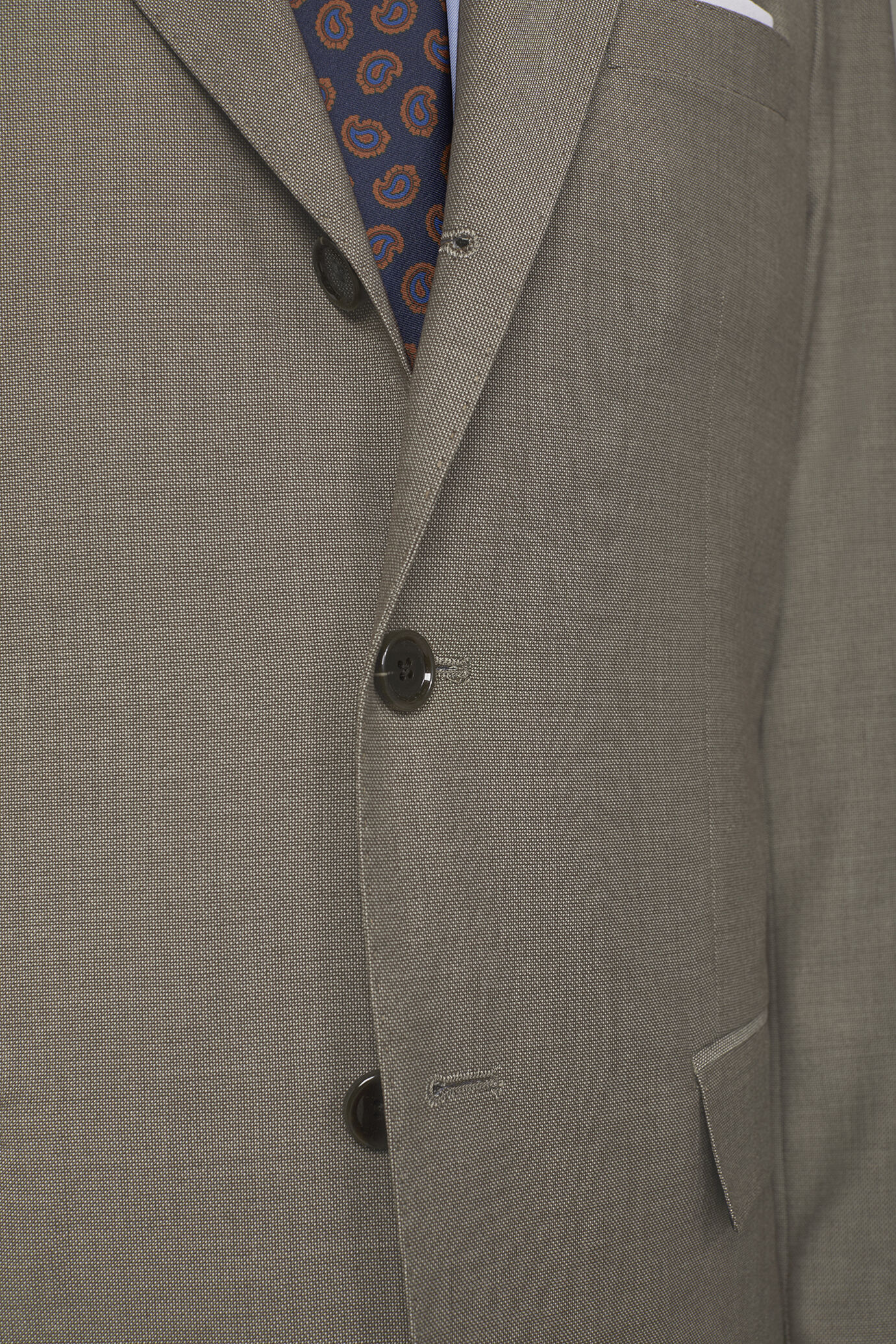 Costume homme à simple boutonnage avec motif œil-de-perdrix coupe régulière image number 4