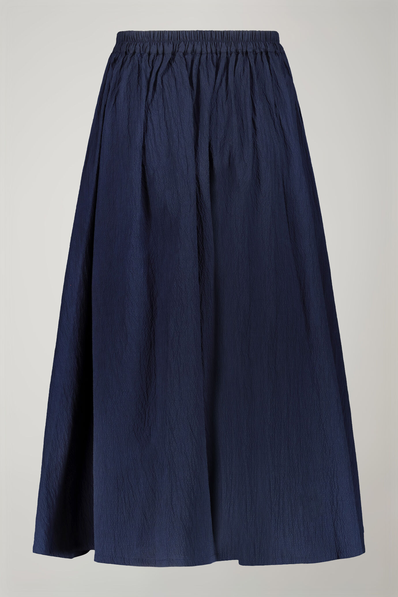 Women's solid color embossed cotton skirt regular fit image number 5
