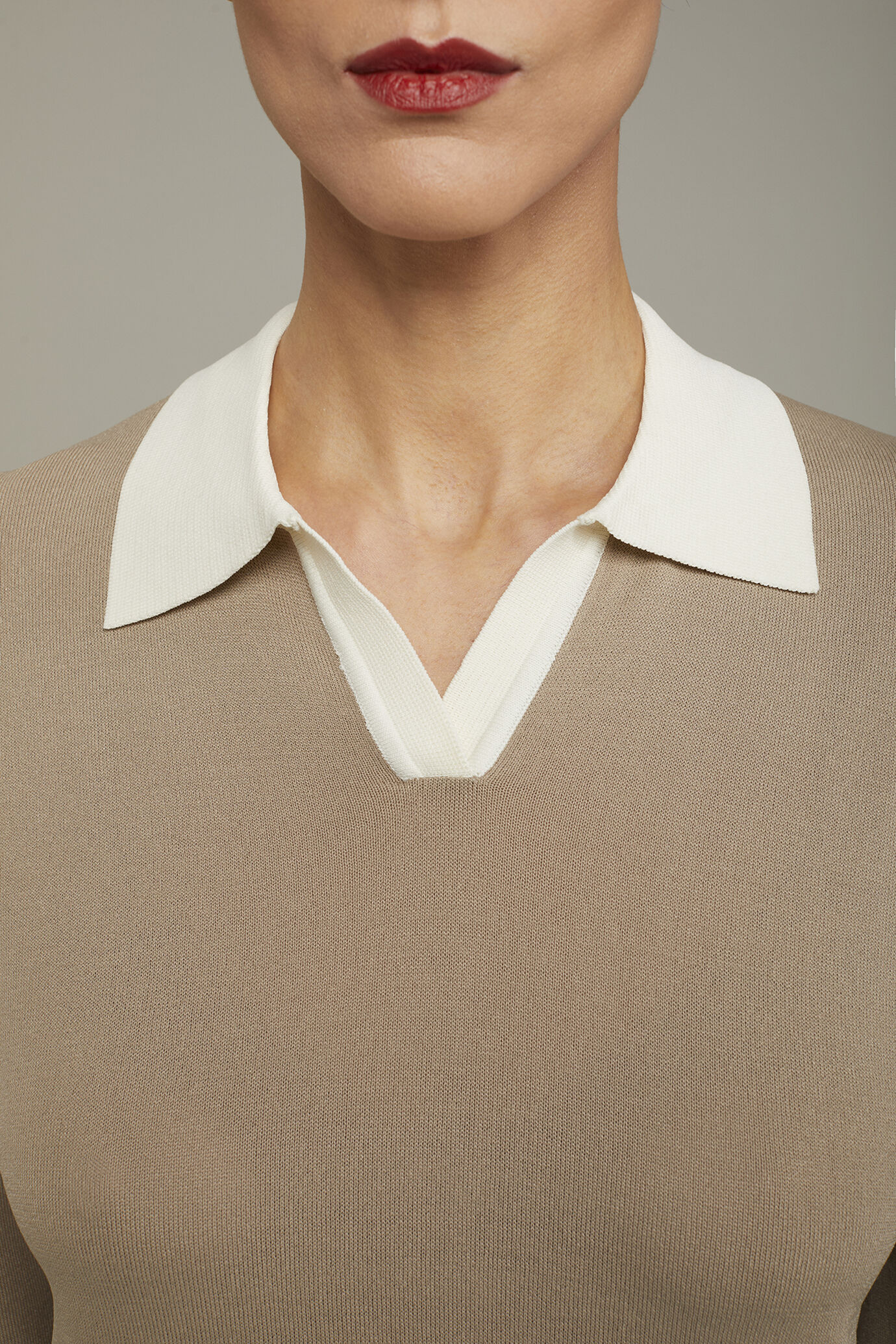 Damen-Poloshirt mit 3/4-Ärmeln in normaler Passform image number 3