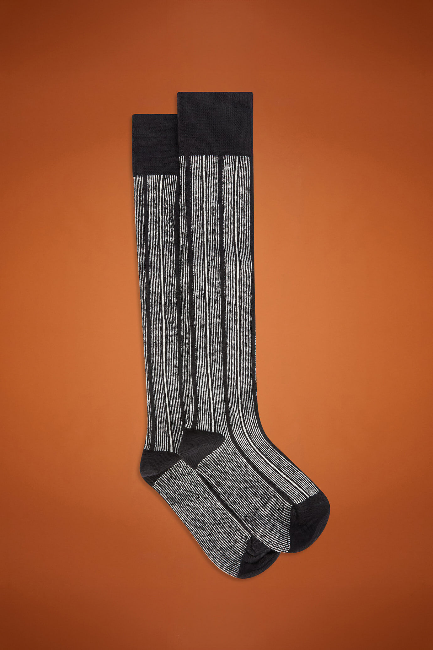 Women's stockings with vertical stripes, made in Italy image number 0