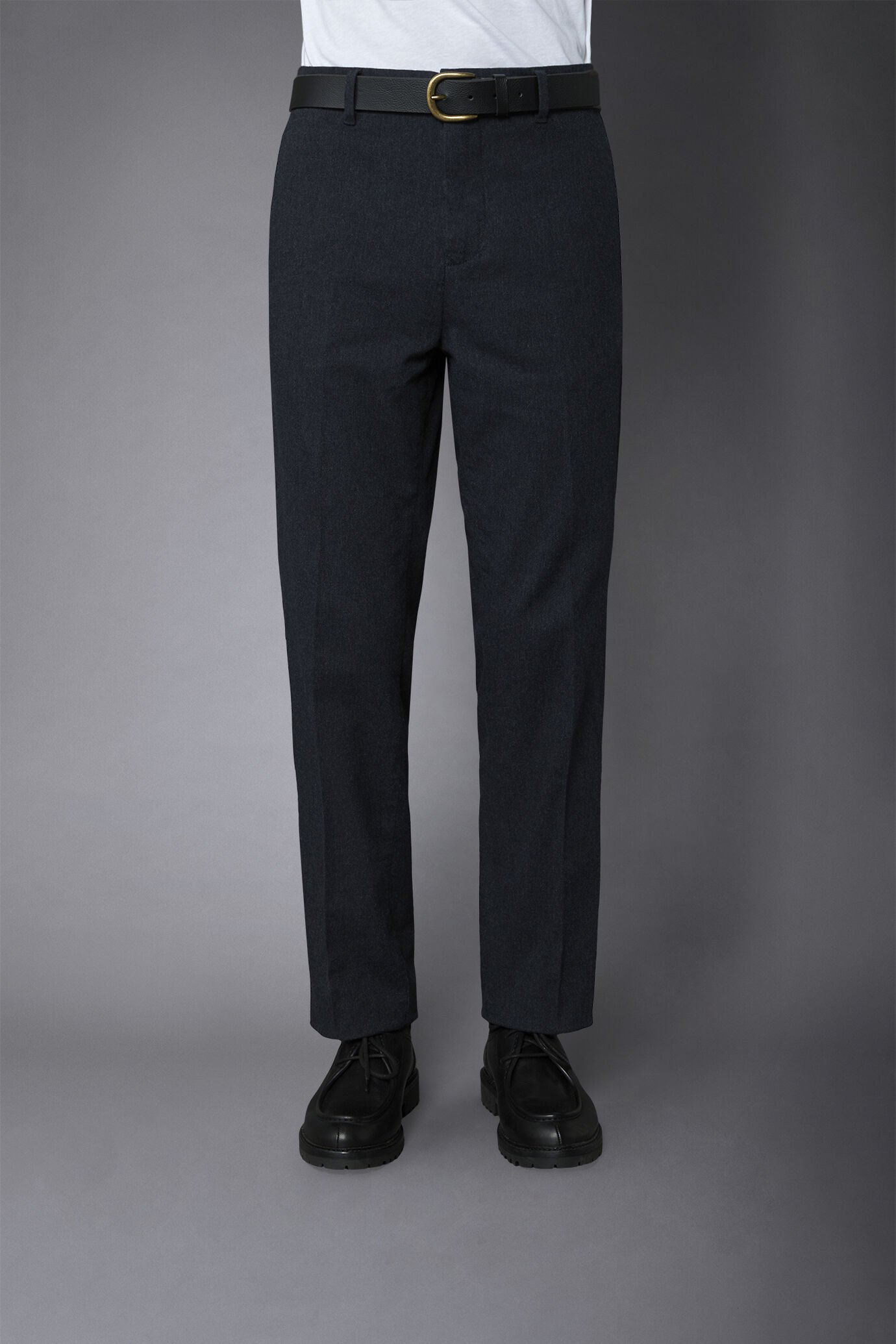 Men's chino pants regular fit twill melange construction image number 3