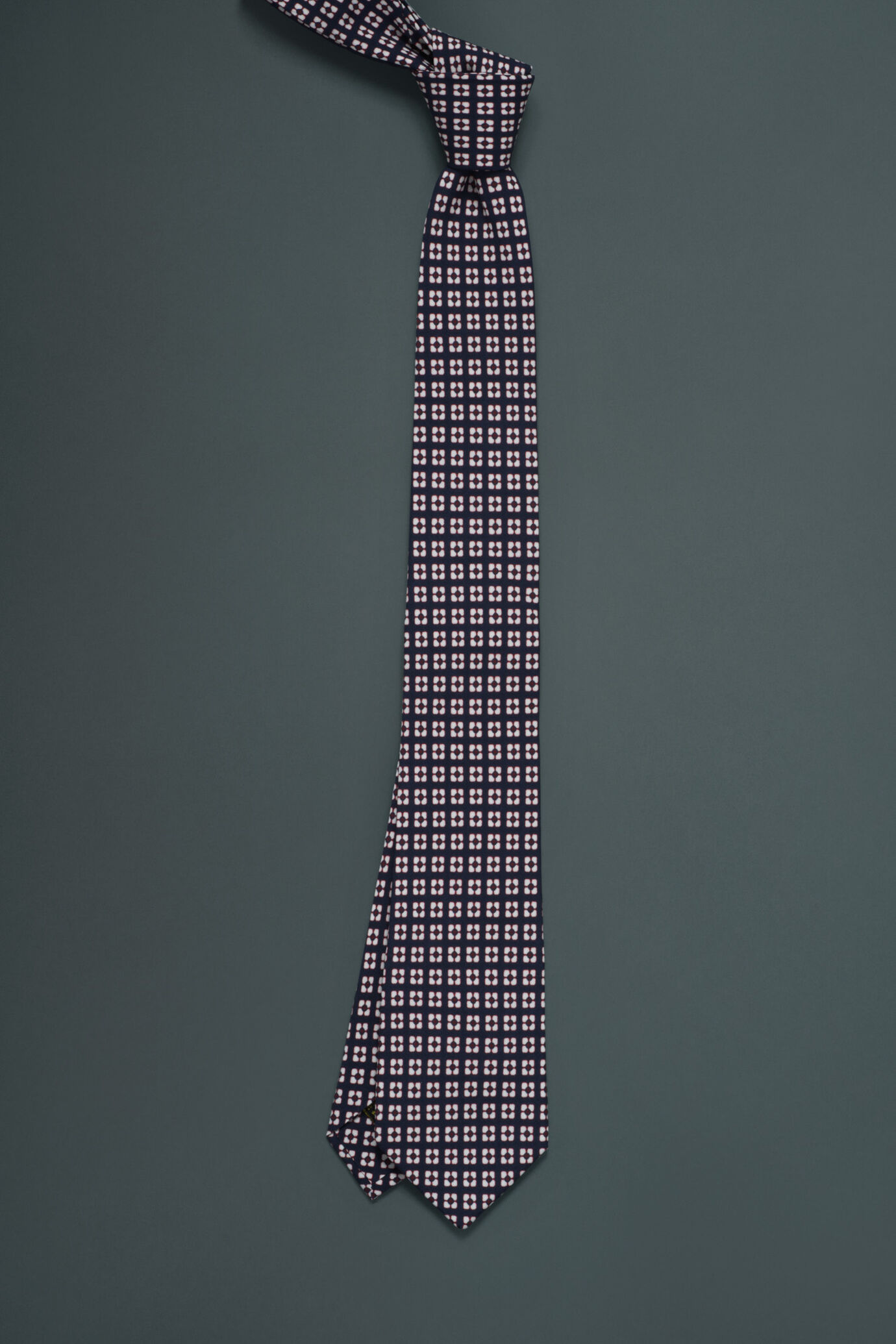 Cravatta uomo con stampa floreale a contrasto misto bamboo image number 0