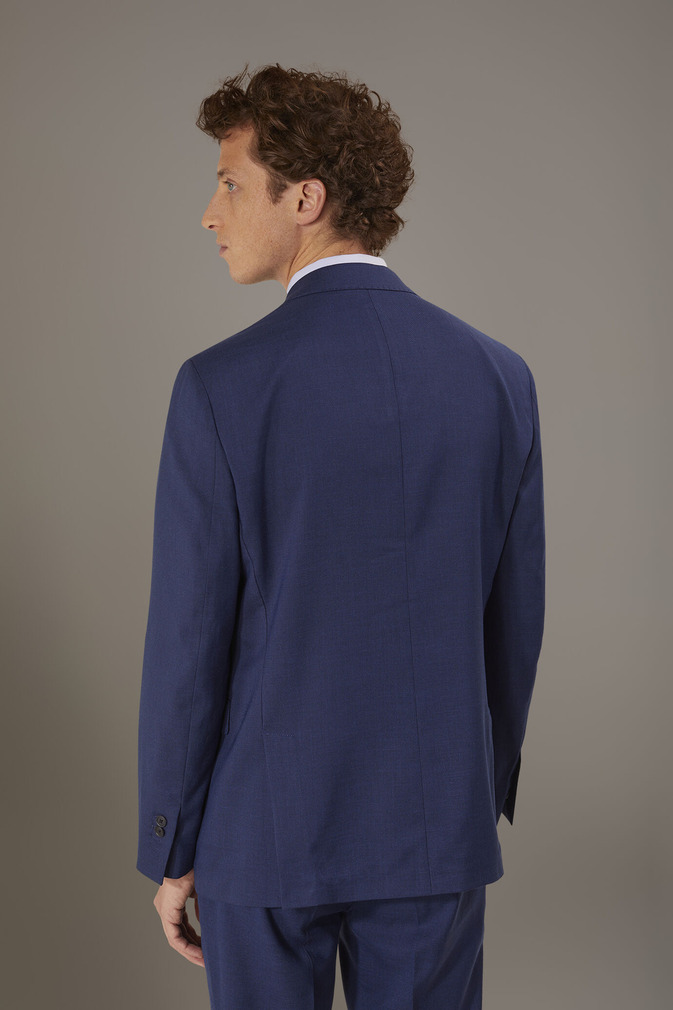 Regular fit single-breasted suit fabric prince of wales design image number 4