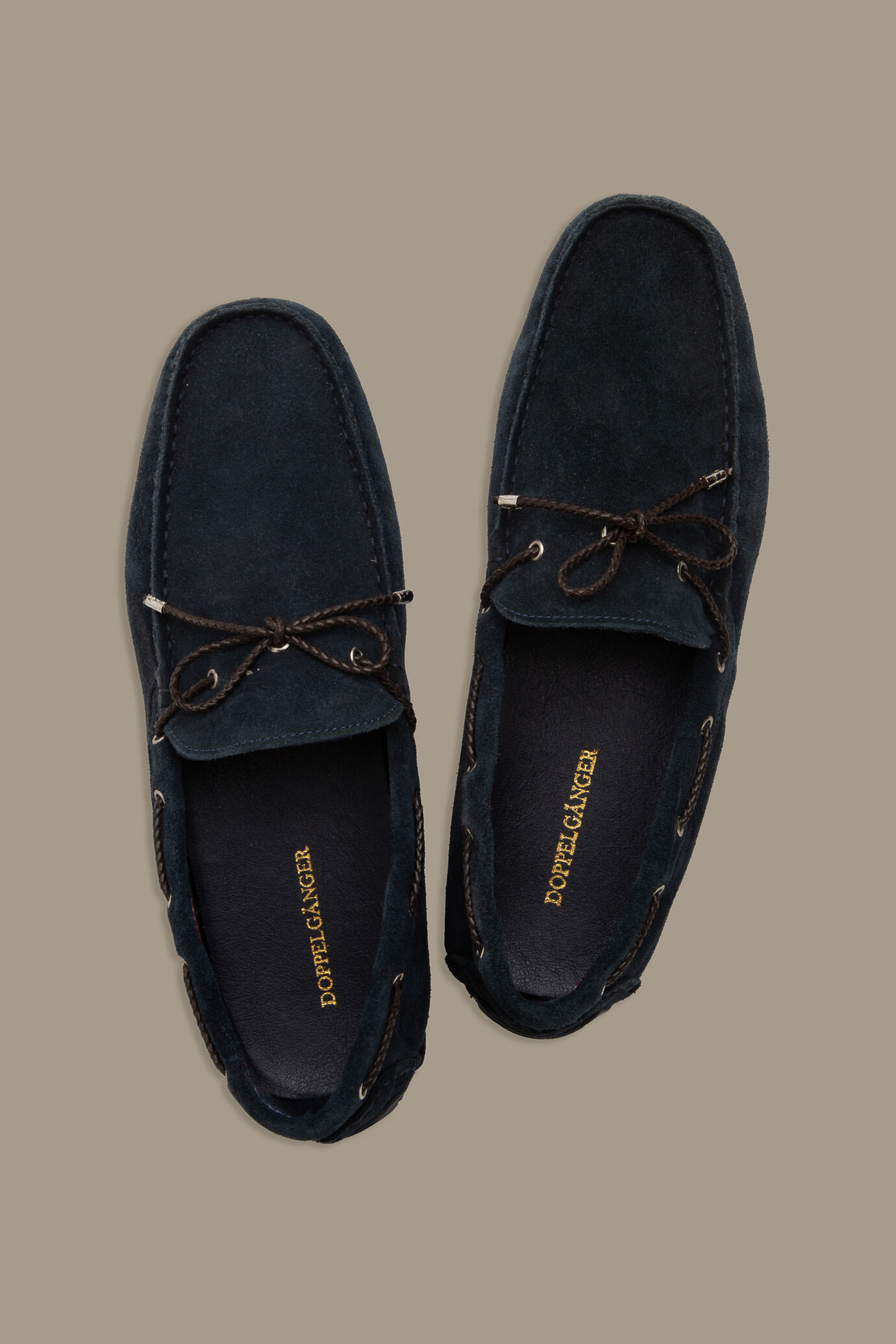Mocassino uomo con lacci 100% pelle scamosciata image number 2