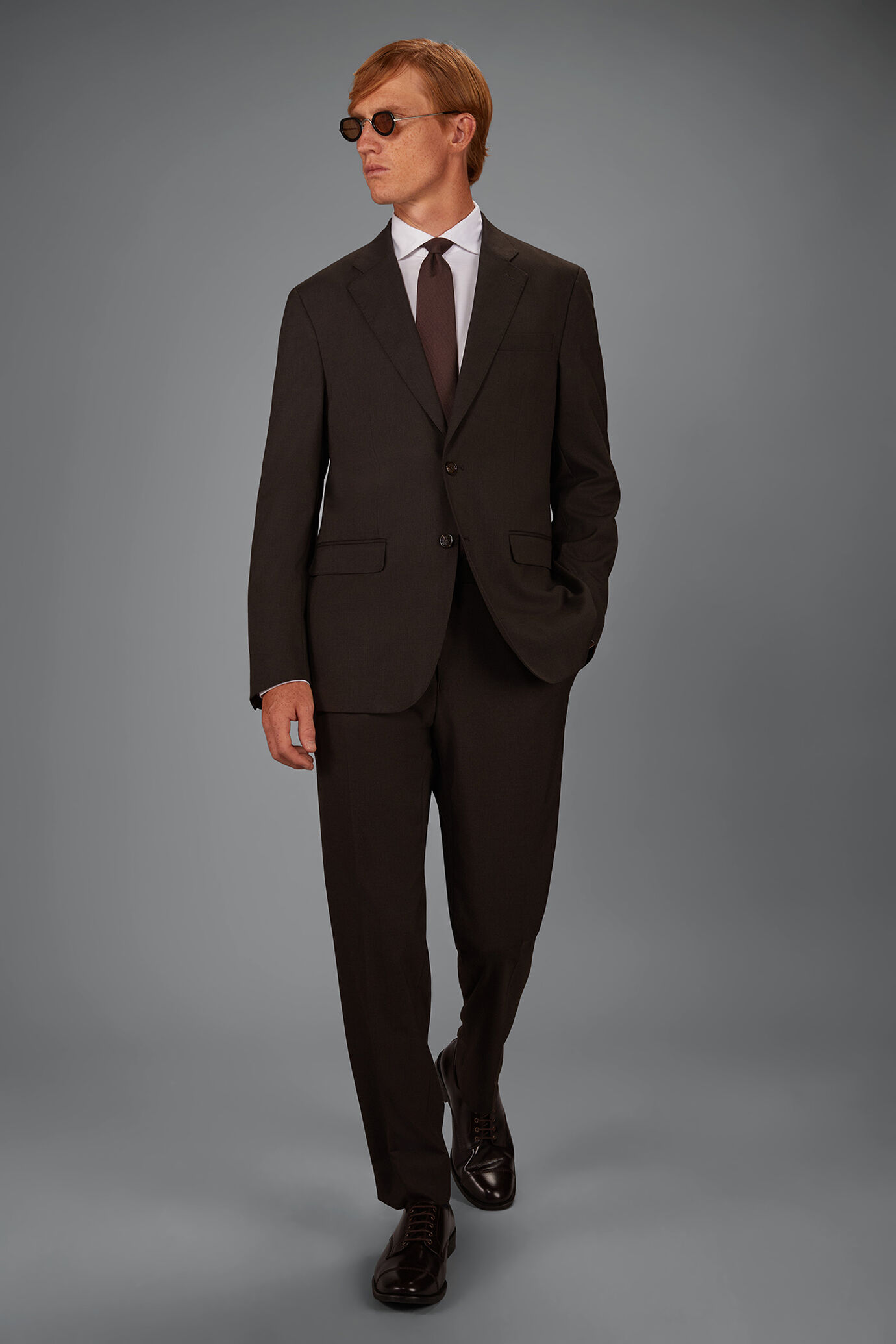 Costume homme crois&eacute; simple en motif Prince de Galles coupe classique image number 0