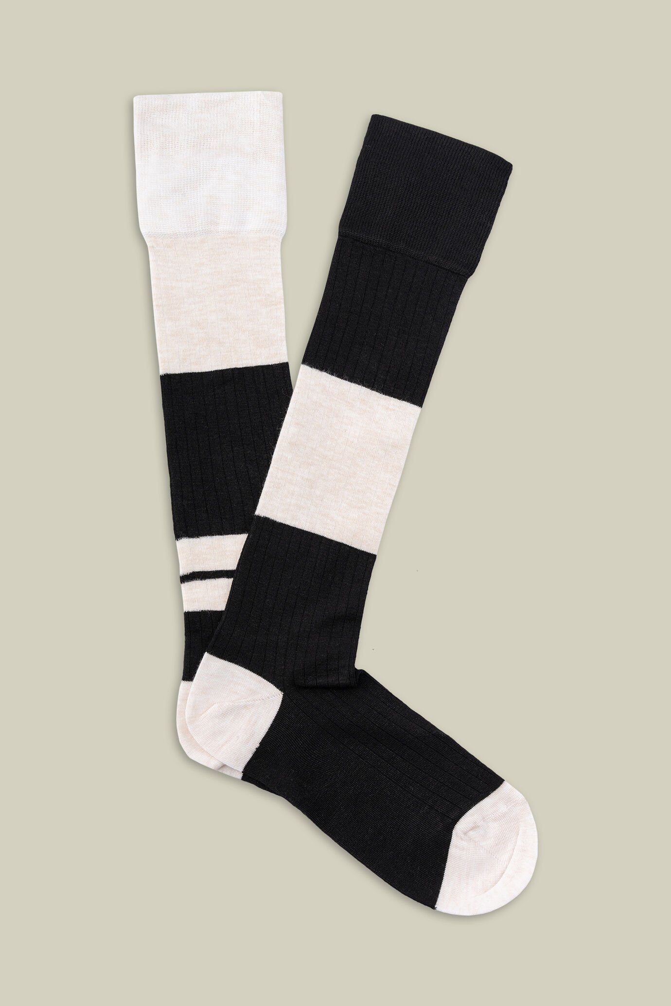 Zweifarbige Damensocken