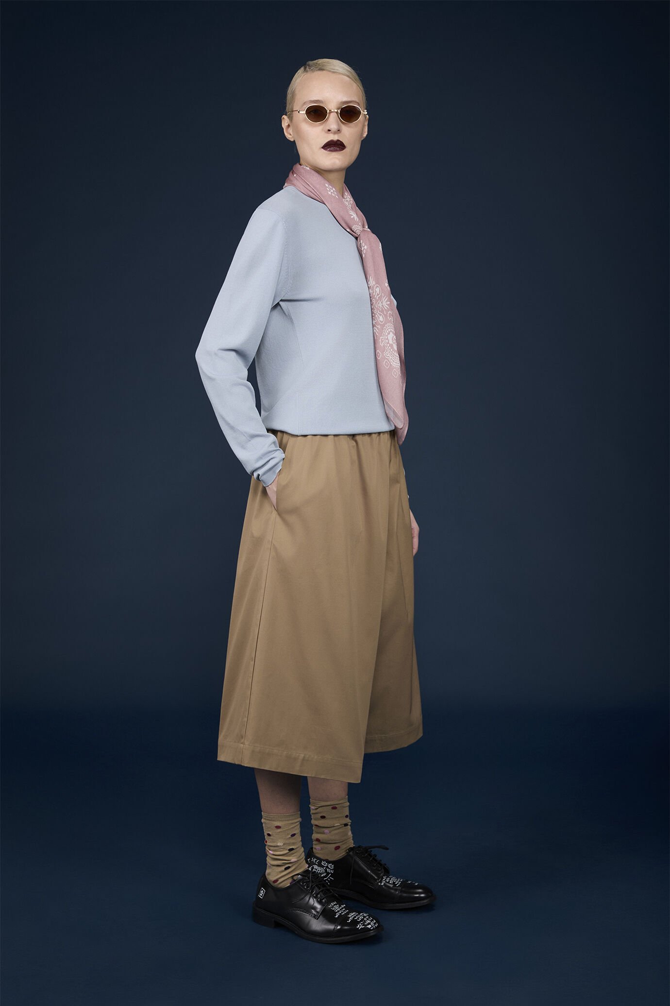 Maglia donna manica lunga girocollo