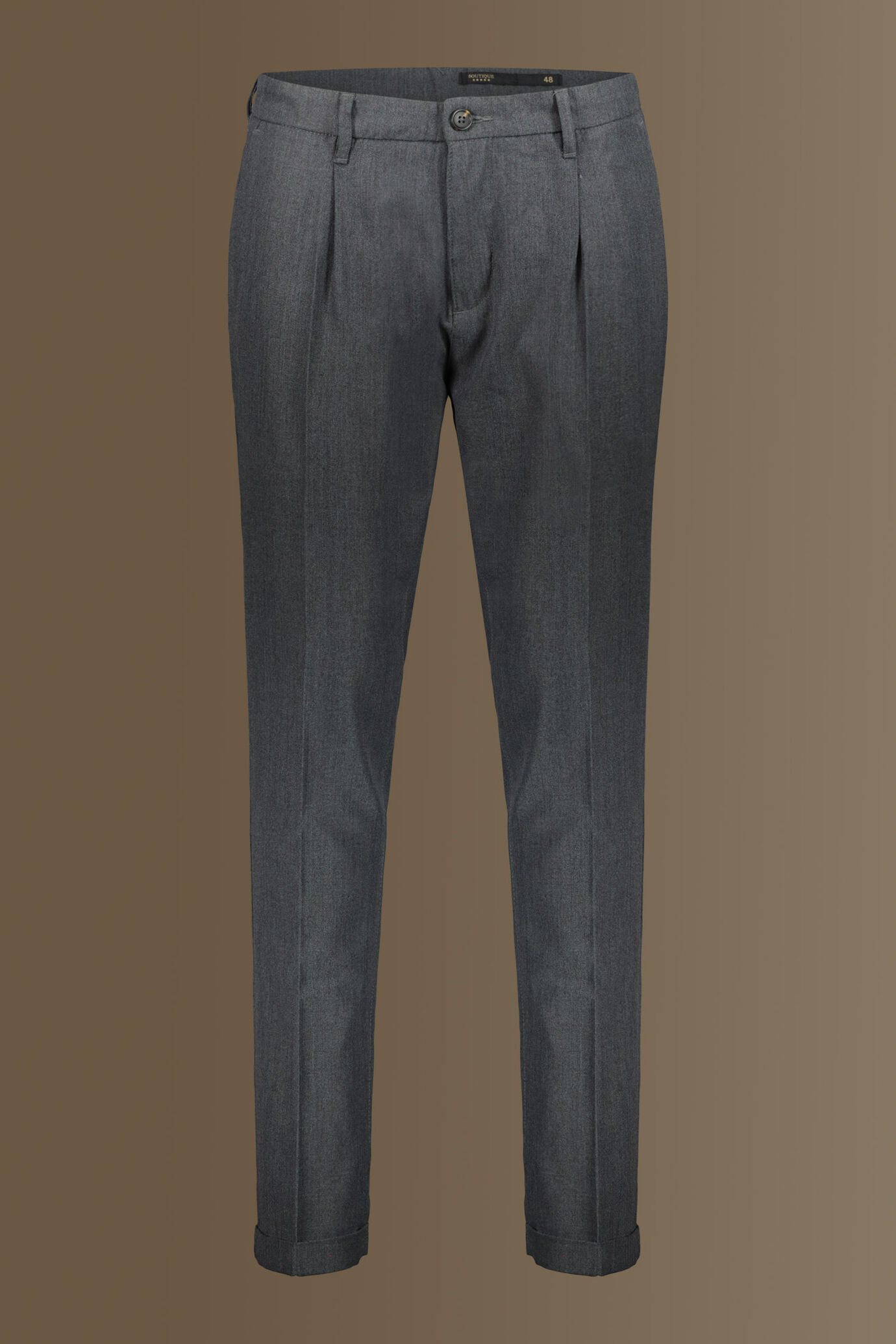 Chino trousers single pinces and turn-ups image number 4
