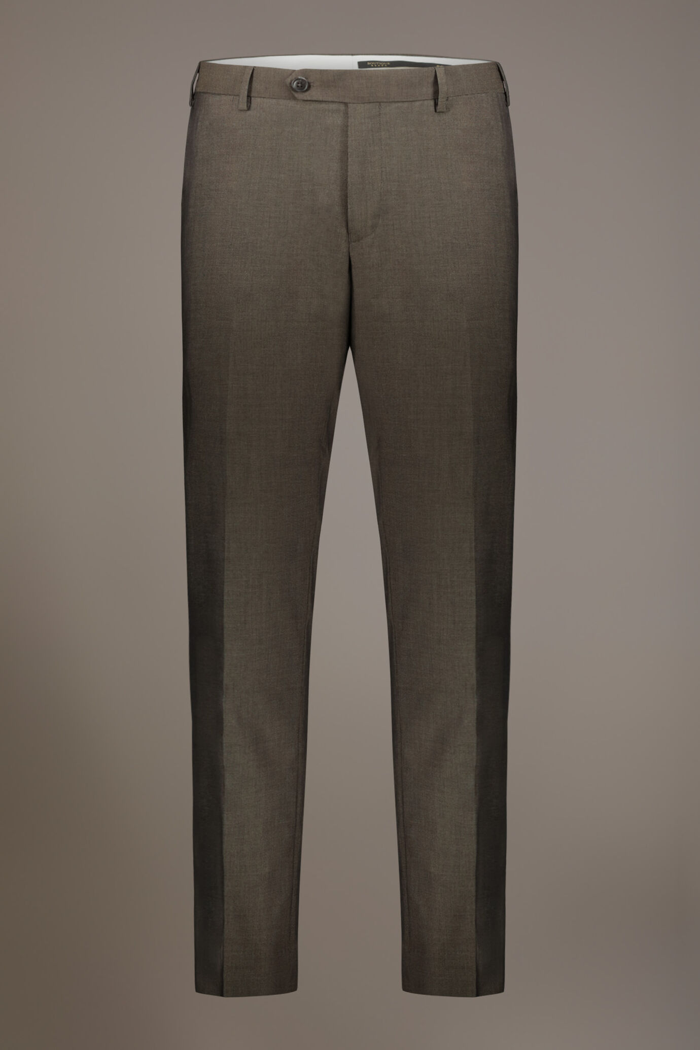 Regular fit single-breasted suit with micro pattern image number 6