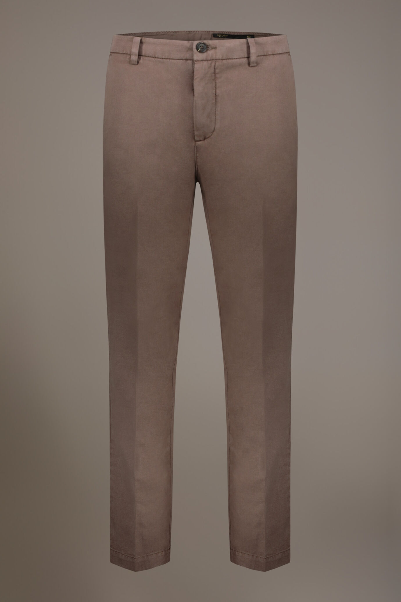 Pantalon chino mélangé lin regular fit en twill image number 3