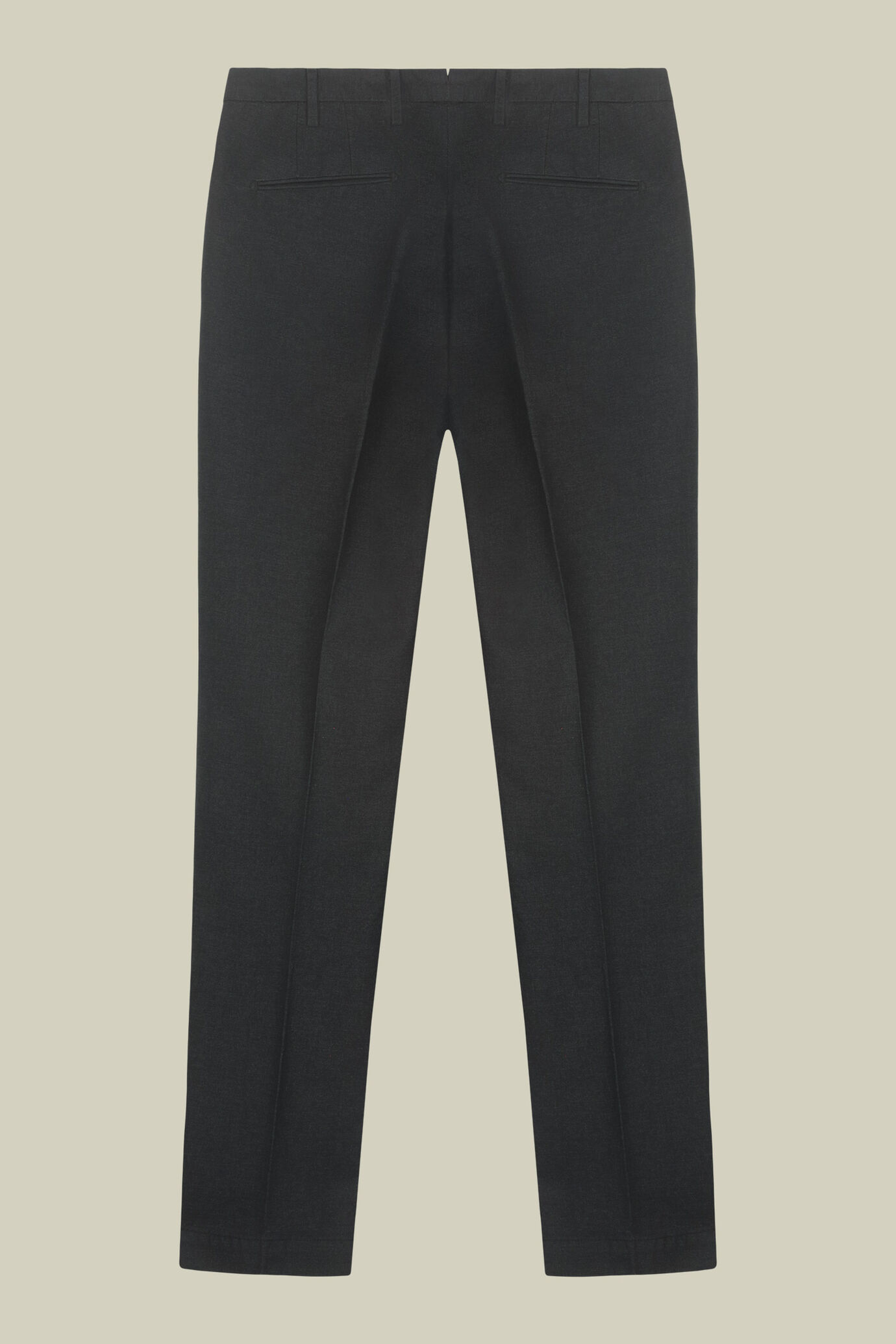 Pantalone uomo classico in twill melange regular fit image number 5