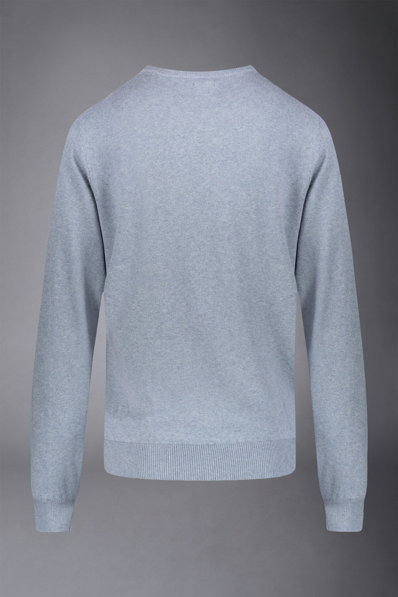 Men's roundneck wool and cotton sweater image number 5